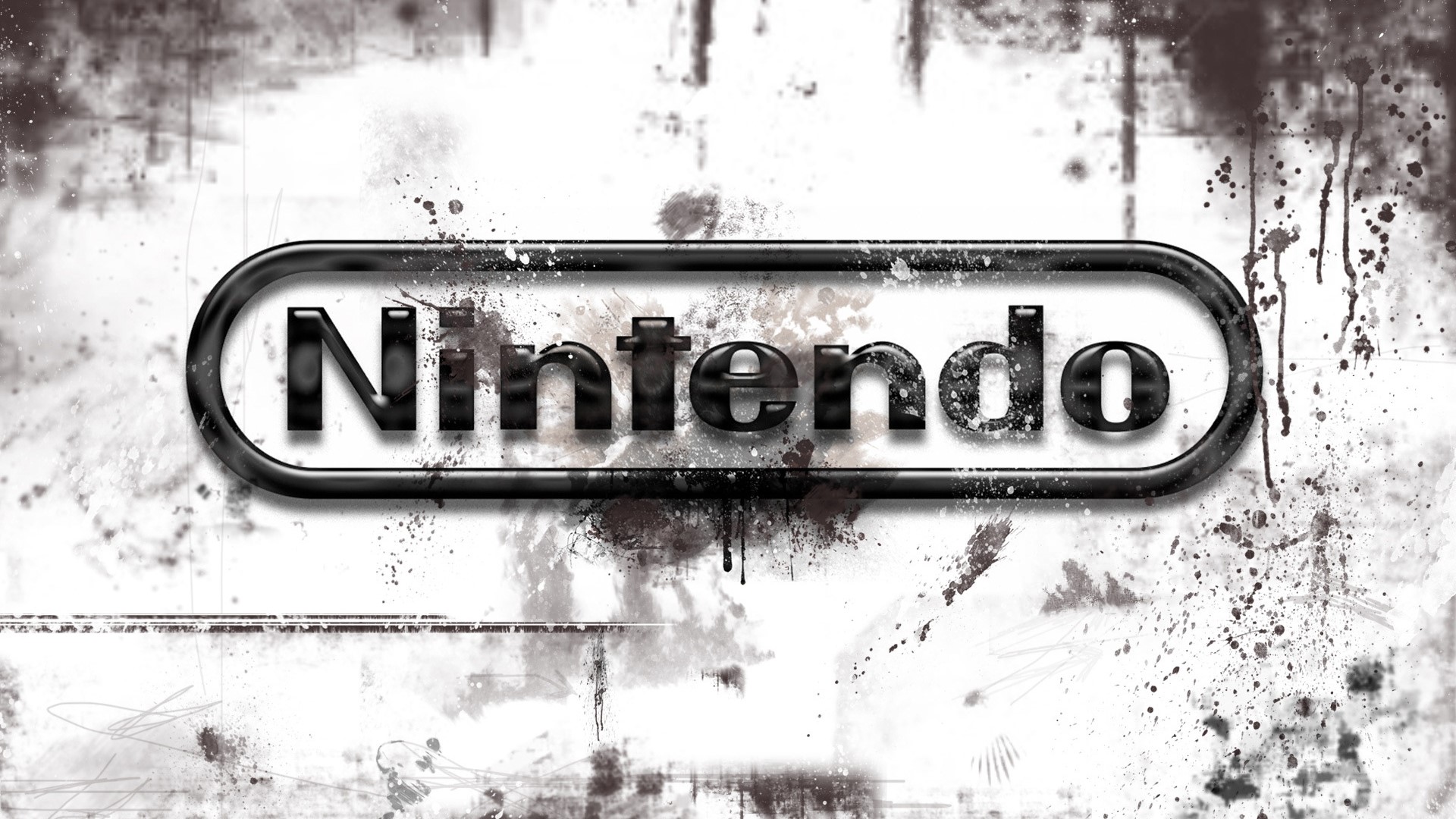 Nintendo Grunge Logo HD Wallpaper