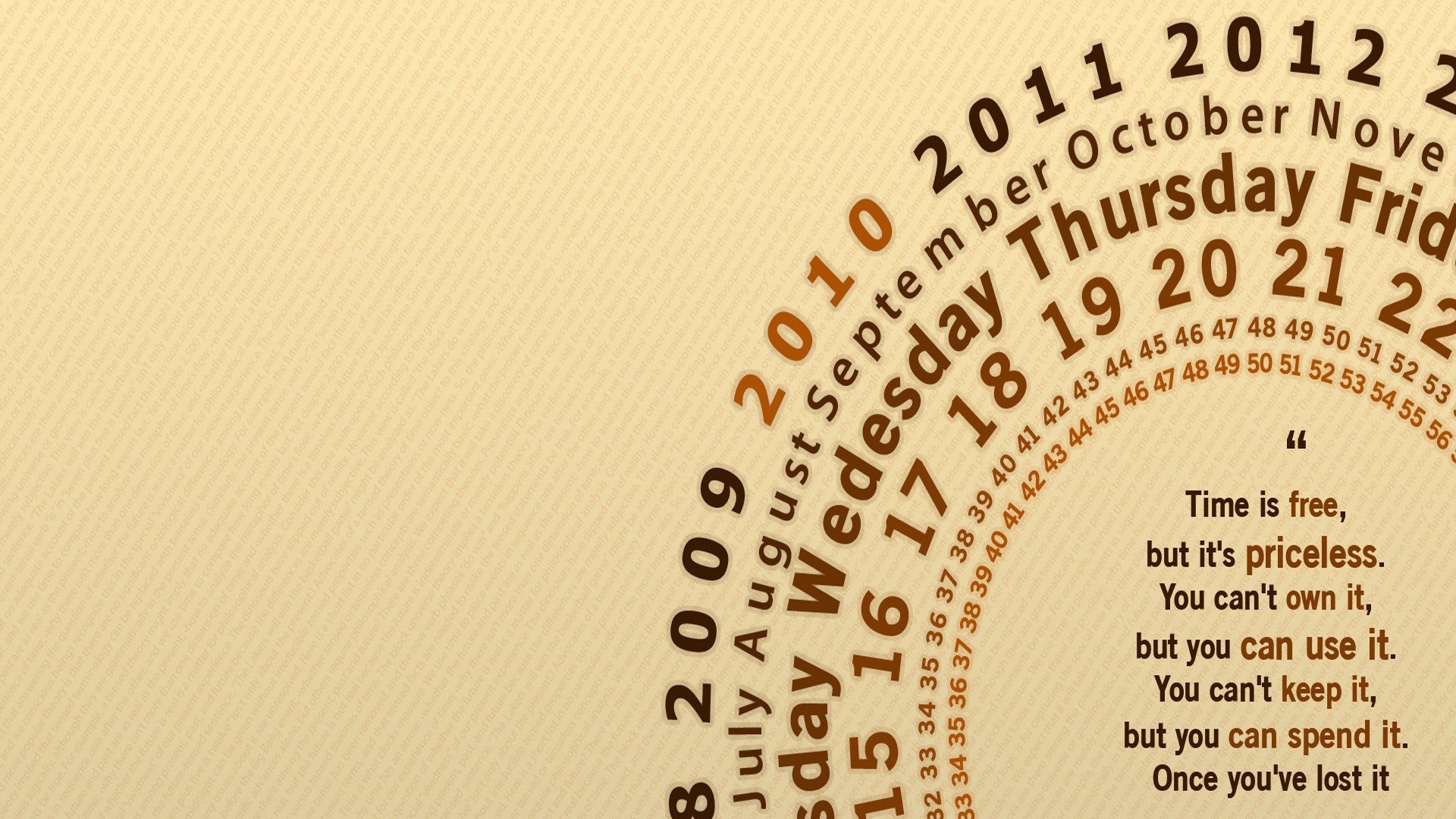 Time Is Free Quote HD Wallpaper