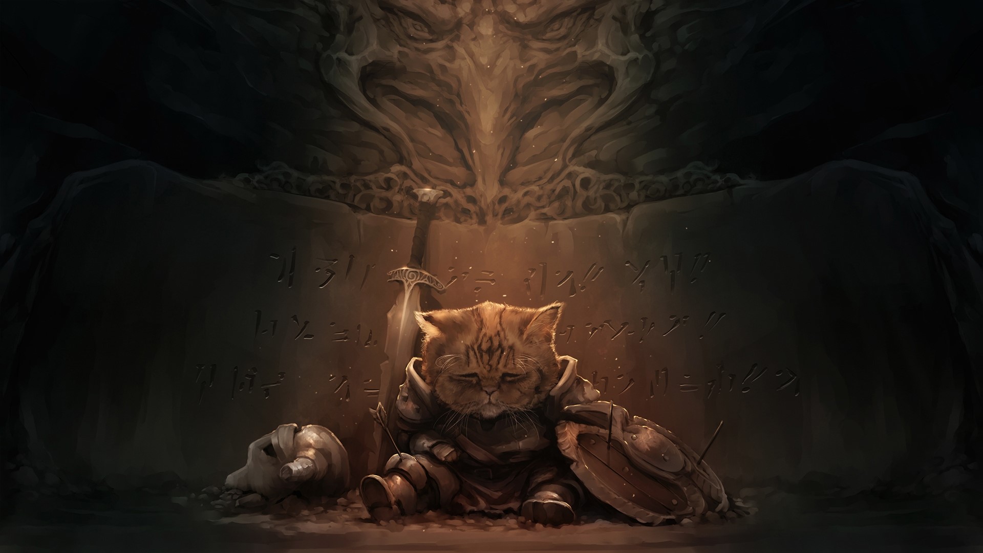 Cat warrior from Skyrim HD Wallpaper