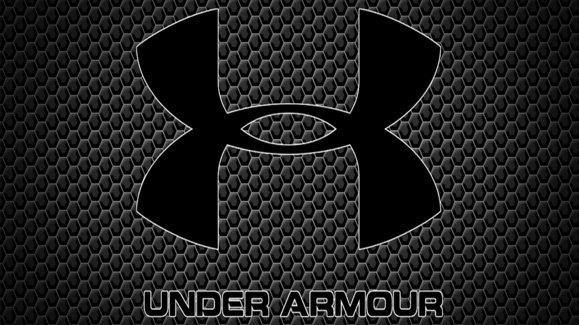 Under Armour Logo on Hexagonal Pattern HD Wallpaper