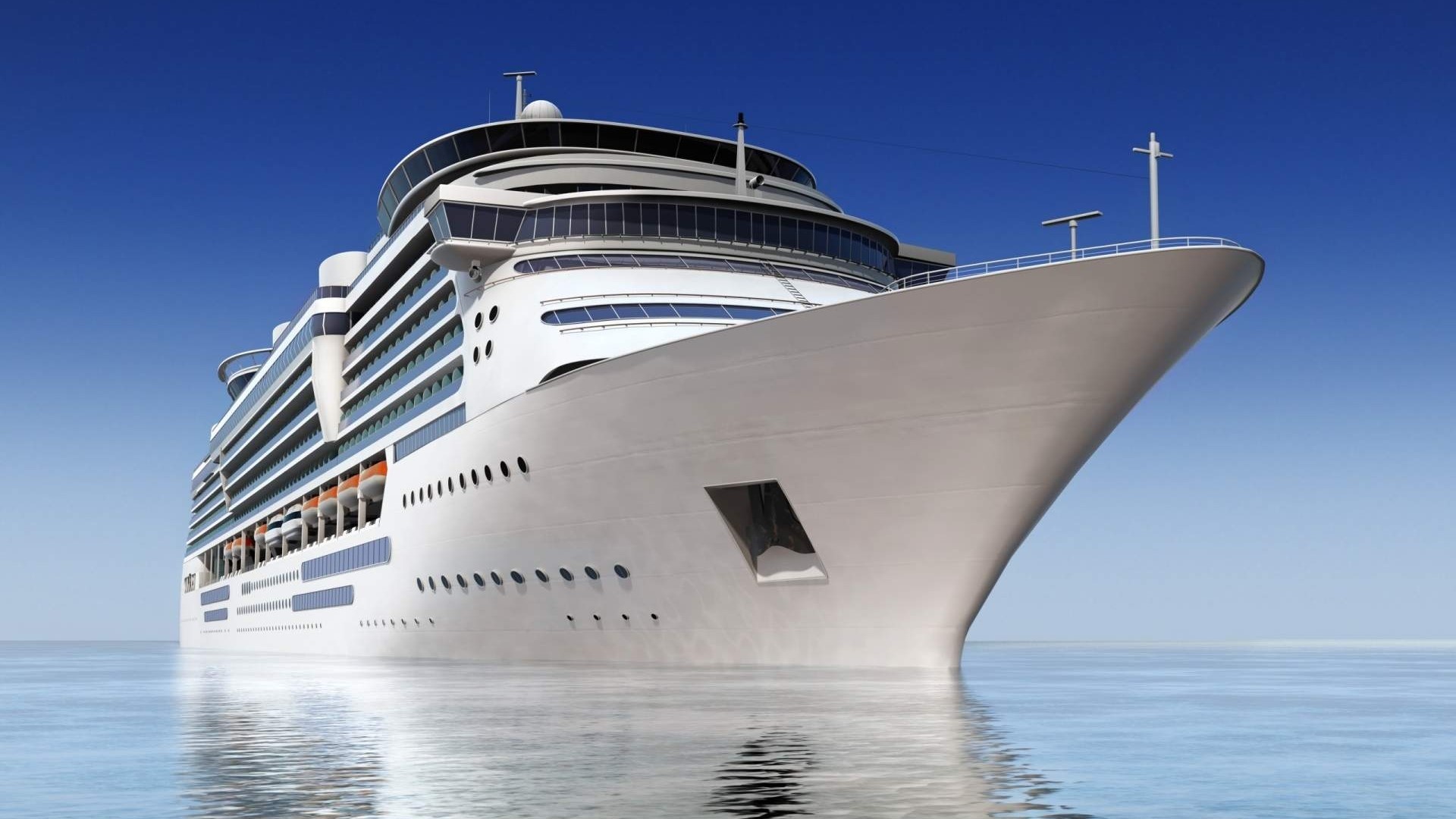 Cruise Ship on the Water HD Wallpaper