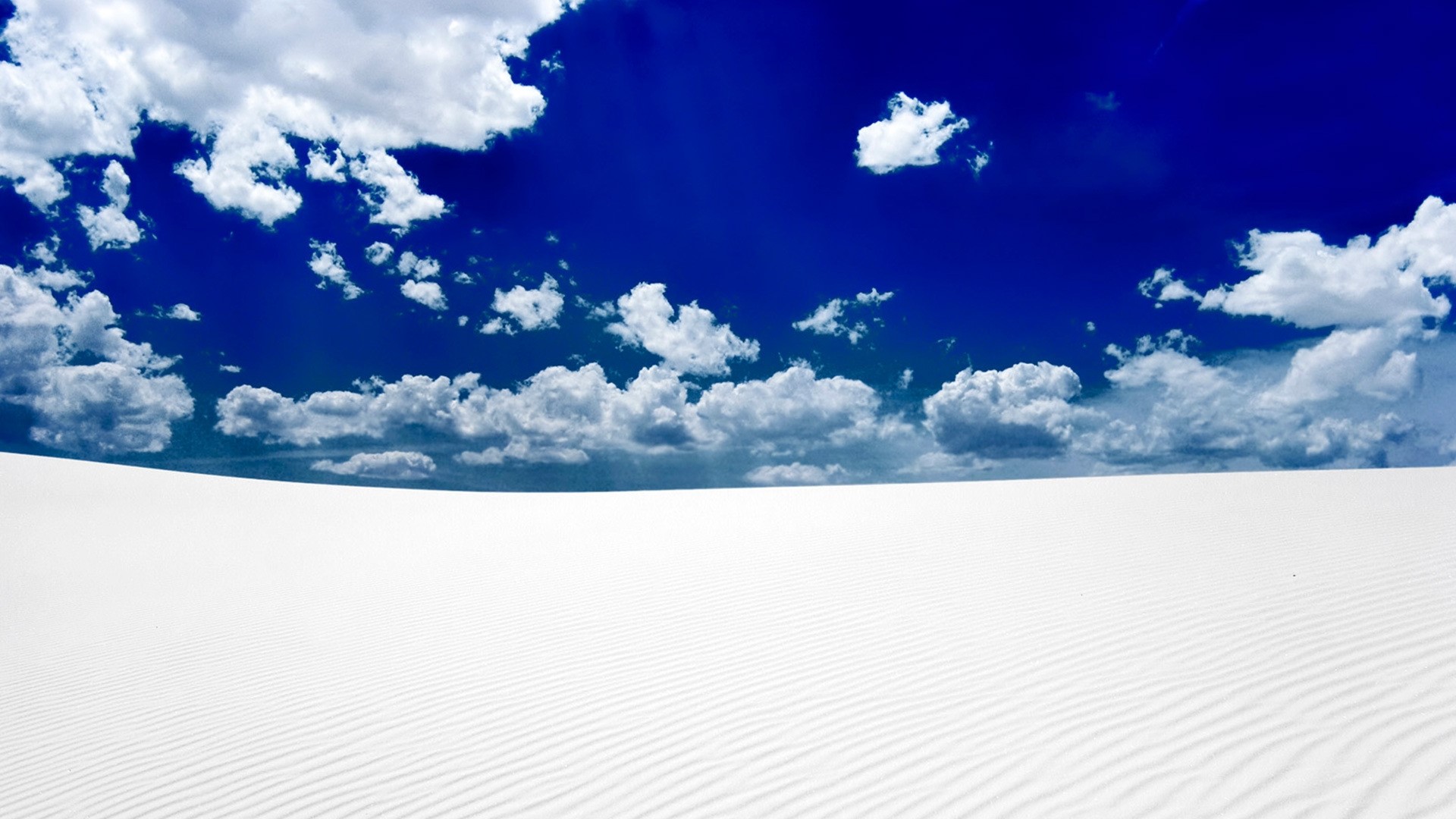 White Sands Desert Under Blue Sky HD Wallpaper