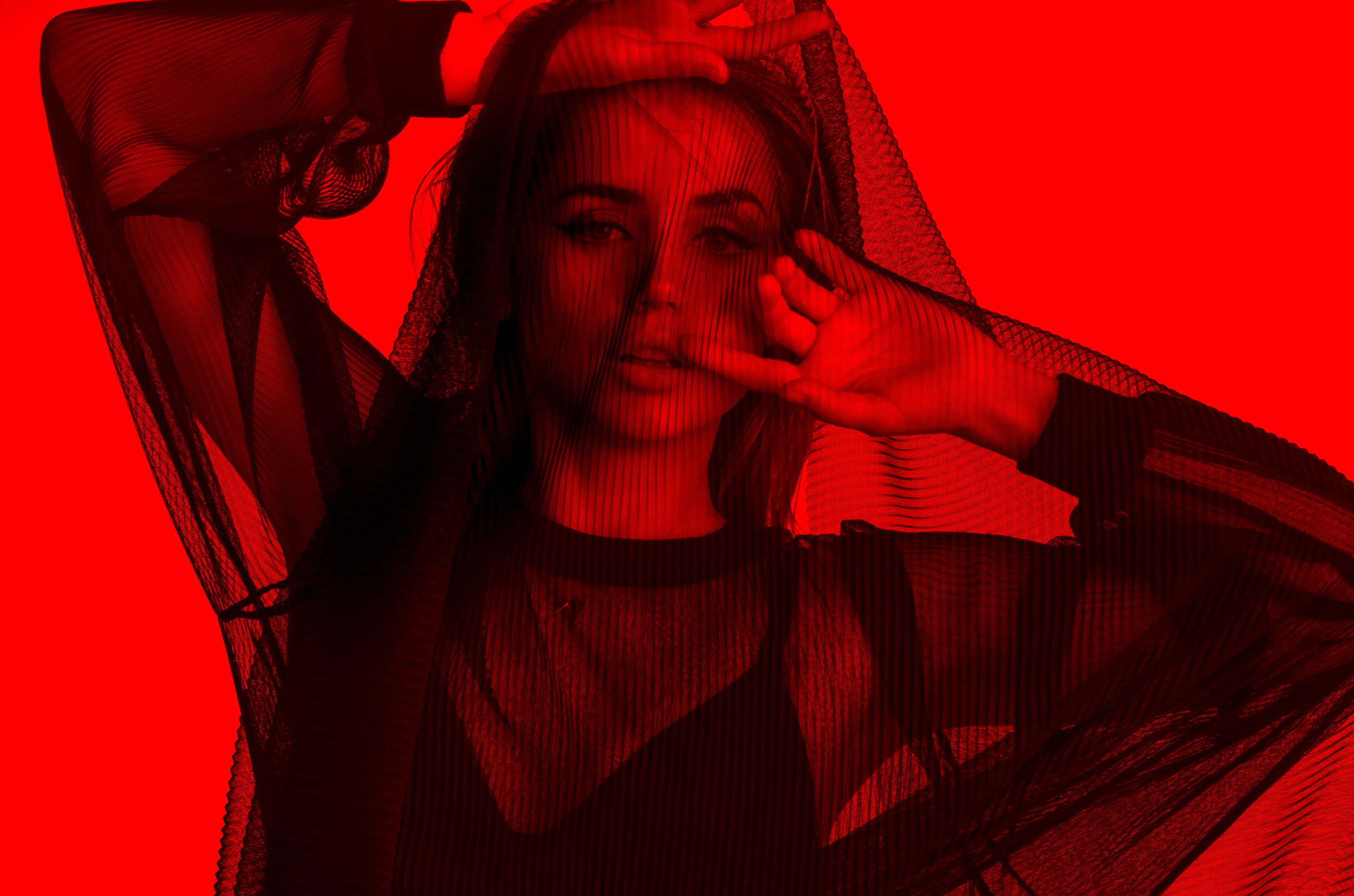 Ana de Armas in red lighting HD Wallpaper