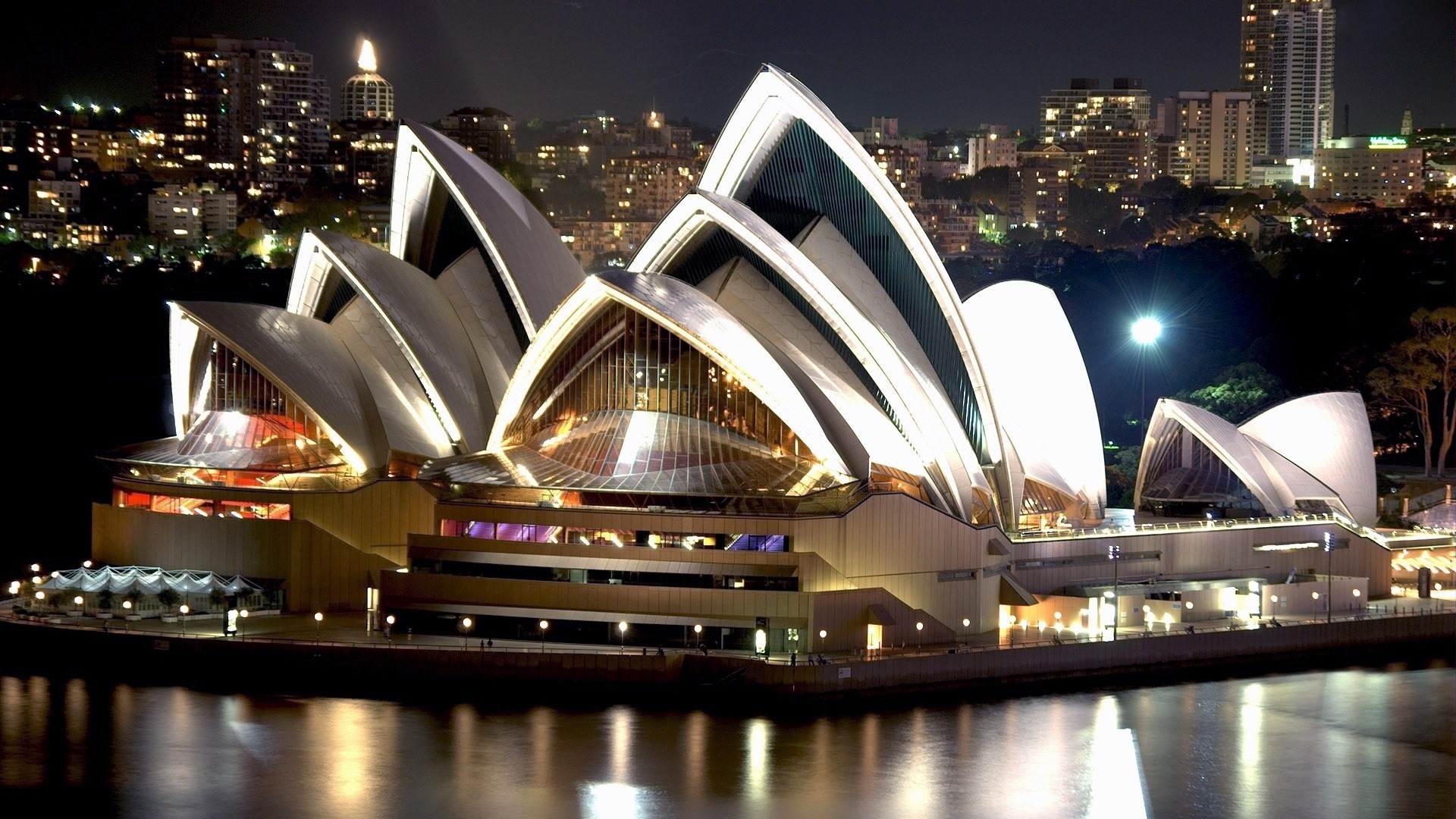 Sydney Opera House at Night HD Wallpaper
