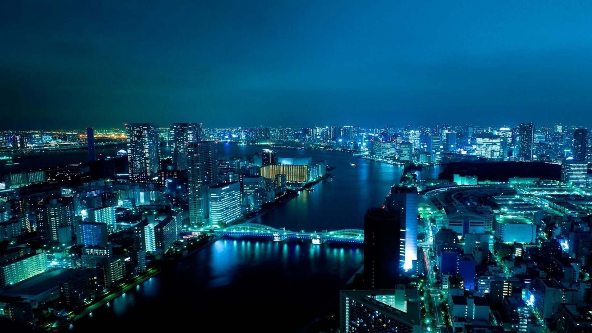 Tokyo Cityscape at Night HD Wallpaper