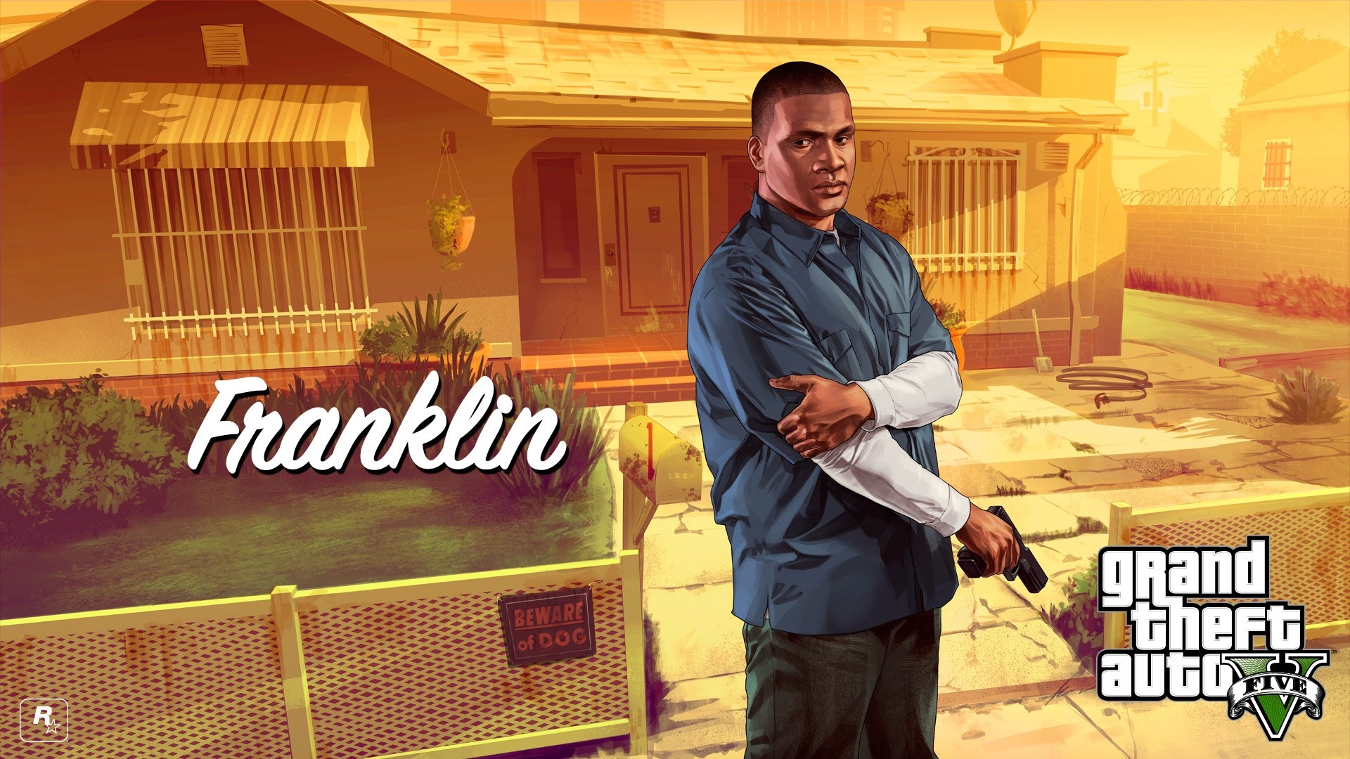 Franklin Clinton from Grand Theft Auto V HD Wallpaper