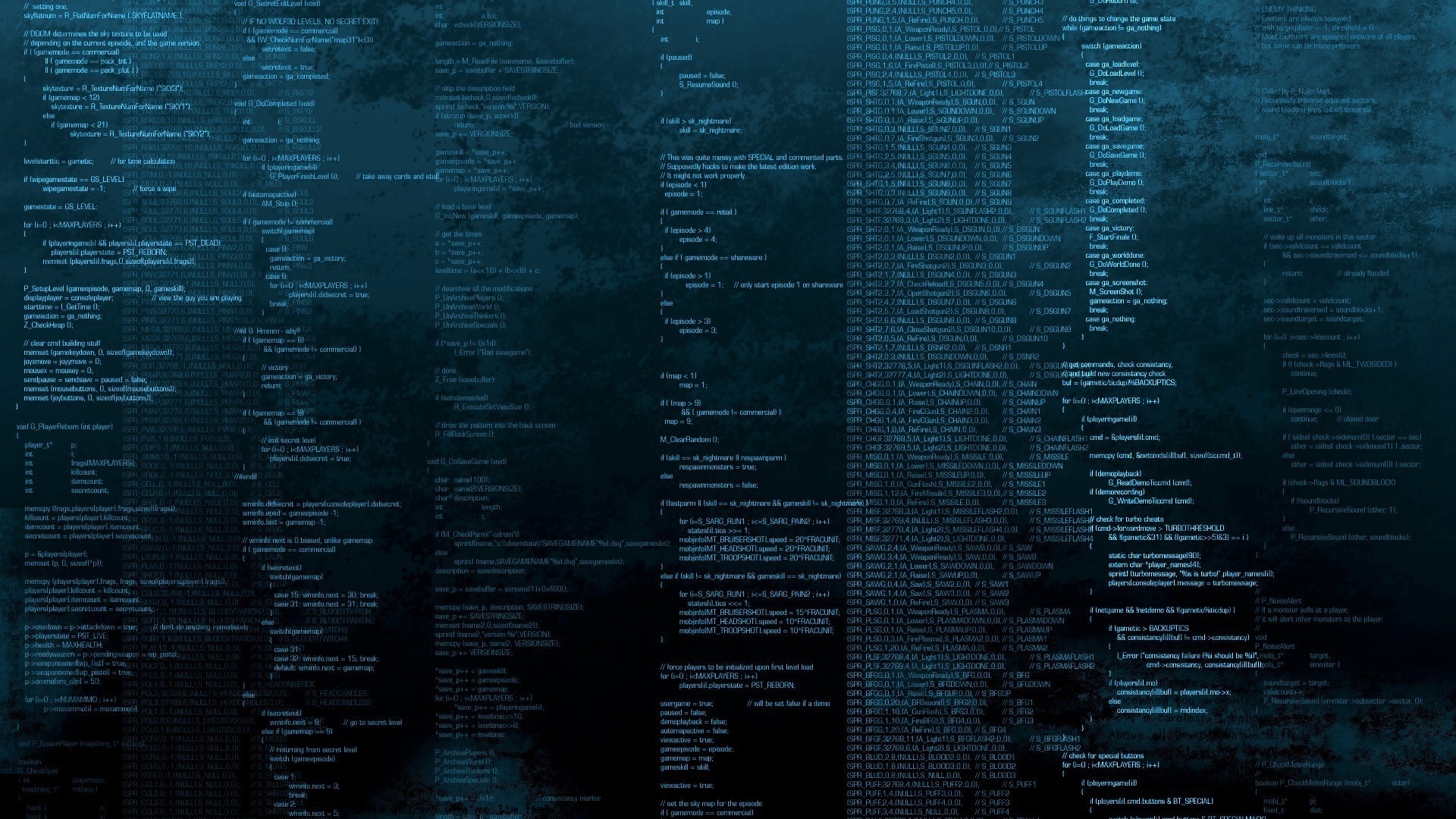 Blue digital code background HD Wallpaper