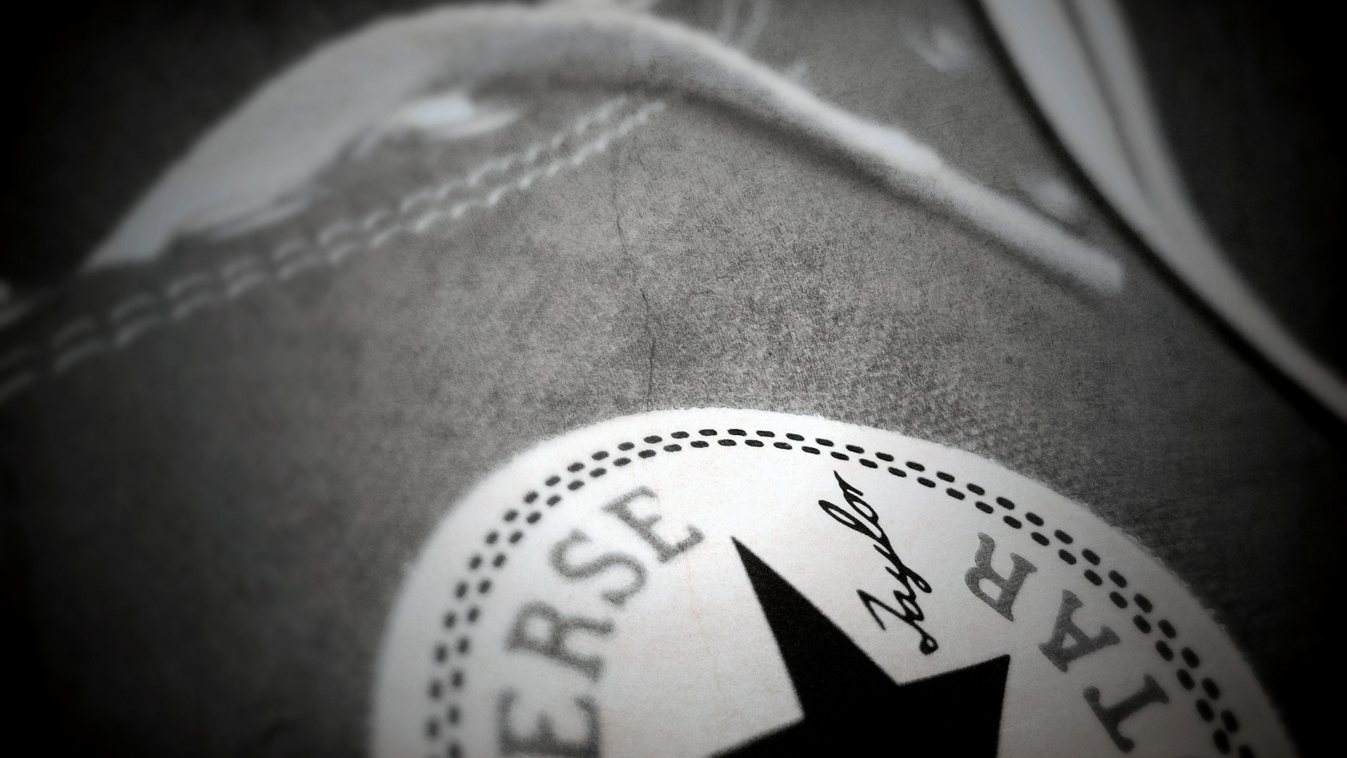 Close up of Converse All Stars logo HD Wallpaper