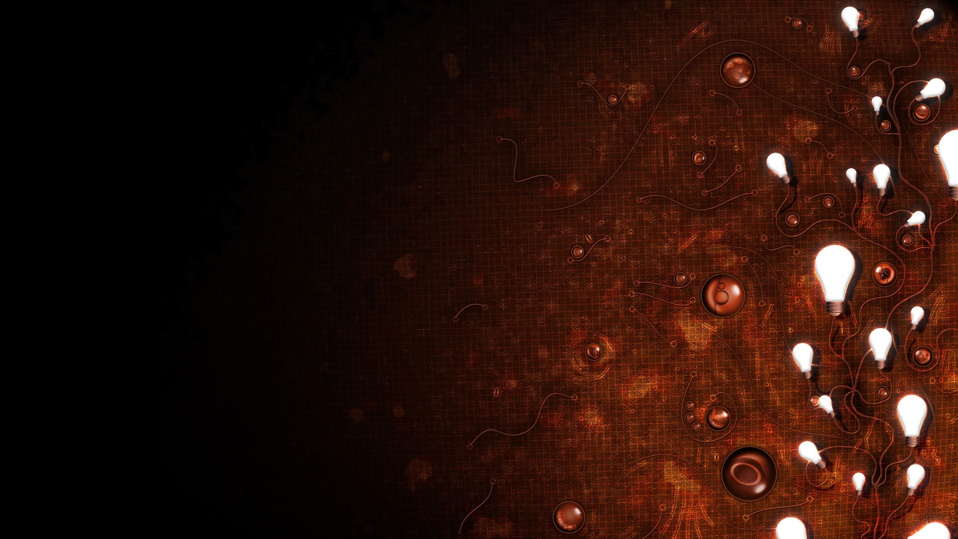 Dark Lamps with Circuitry HD Wallpaper