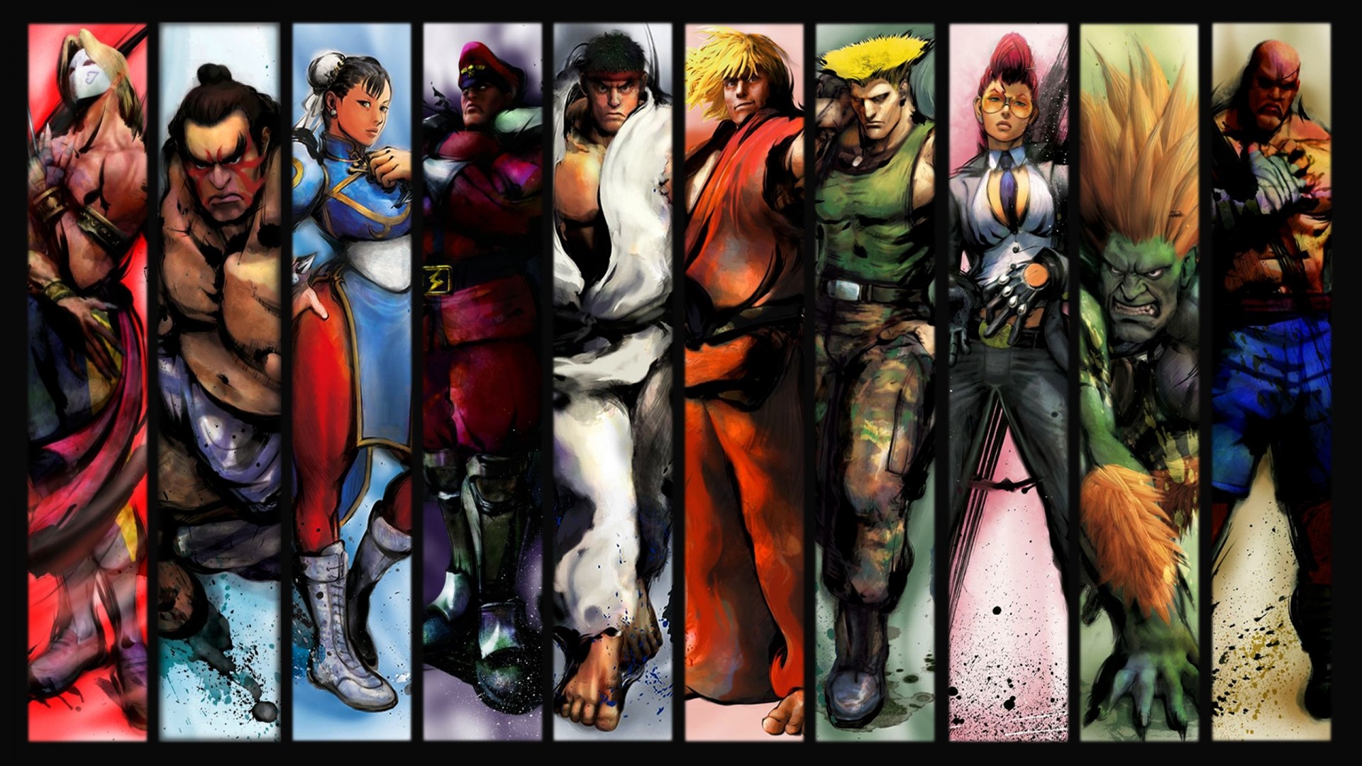 Street Fighter characters collage HD Wallpaper