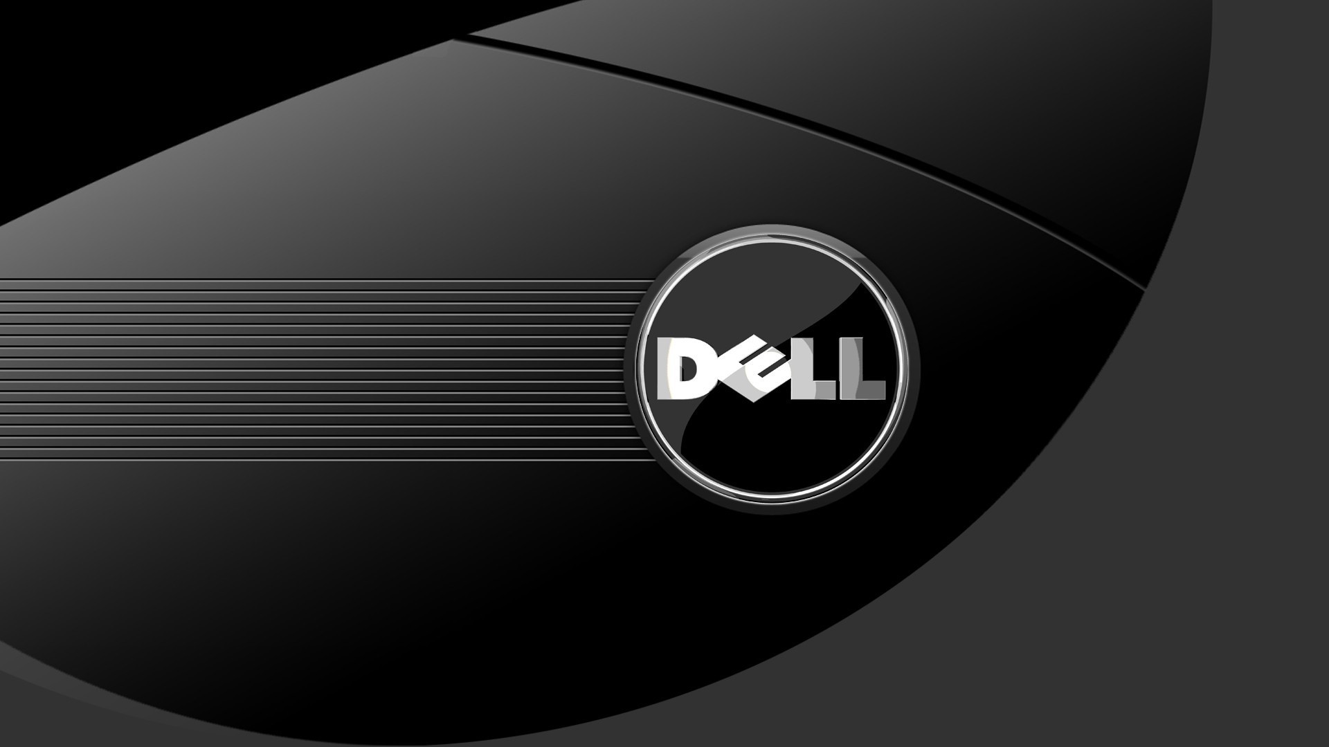 Dell Logo on Black Surface HD Wallpaper