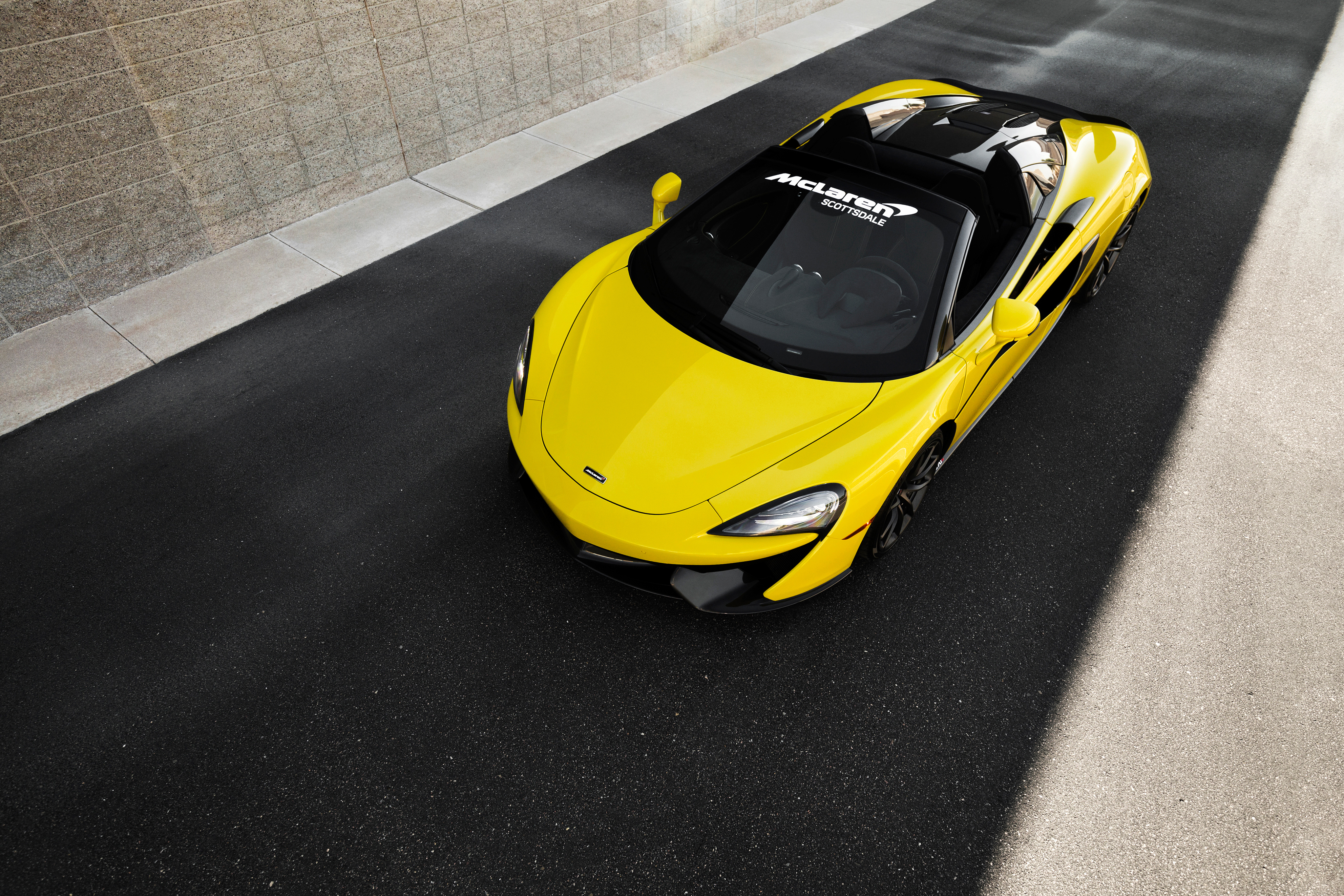 Yellow McLaren 570S Spider from McLaren Scottsdale HD Wallpaper