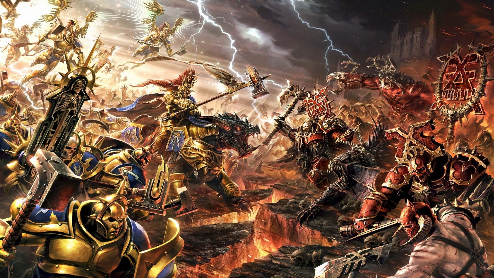 Warhammer Age of Sigmar battle scene HD Wallpaper