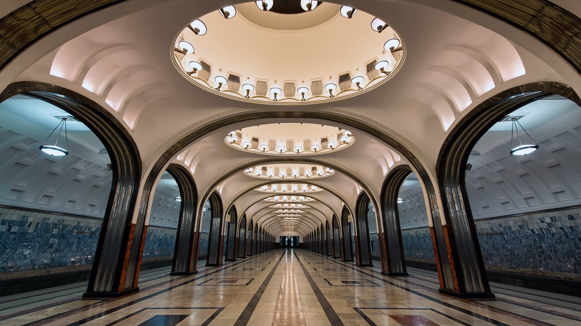 Moscow Metro Station Interior HD Wallpaper
