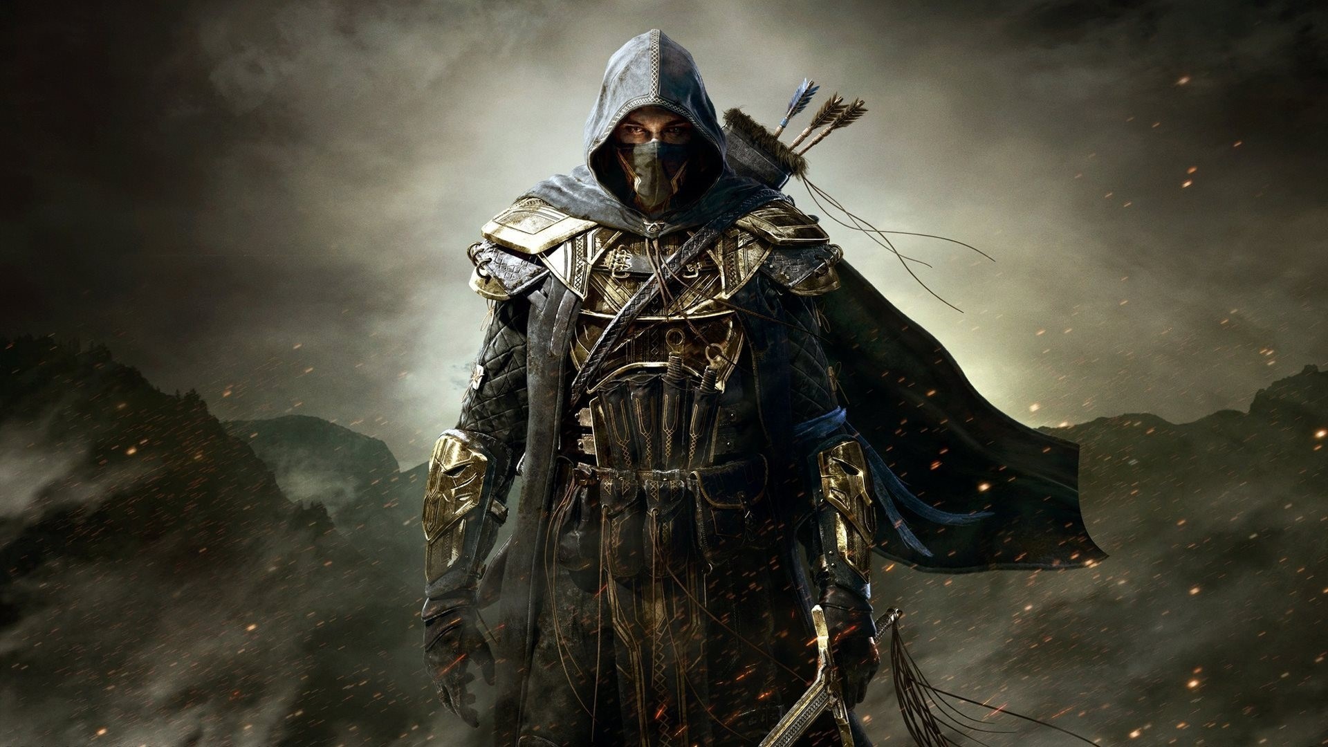 The Elder Scrolls Online Warrior with Hood and Mask HD Wallpaper