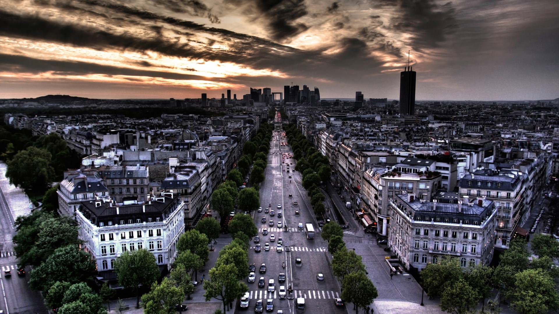 Paris Cityscape with La Defense Skyline HD Wallpaper