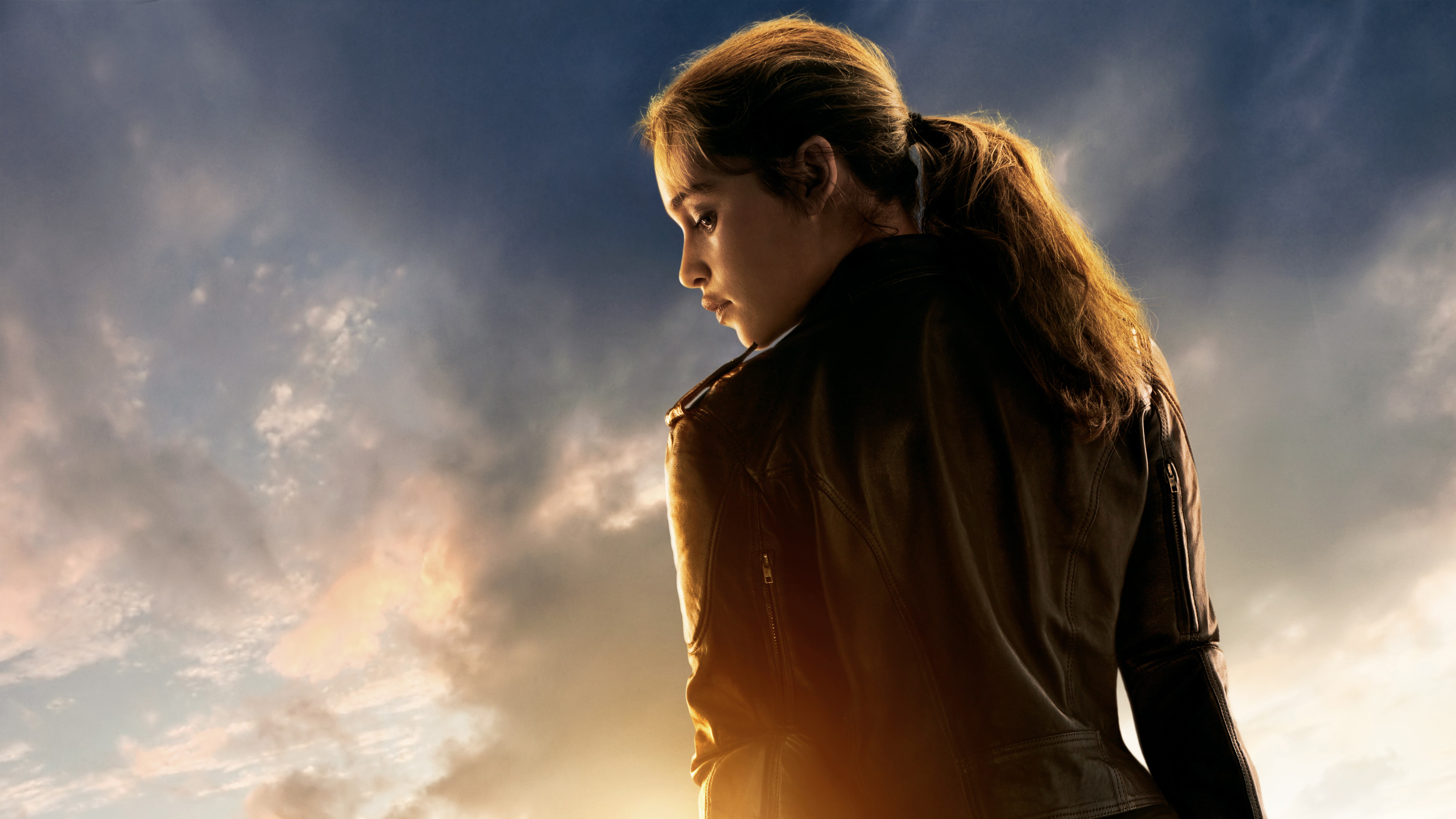 Emilia Clarke as Sarah Connor from Terminator Genisys HD Wallpaper