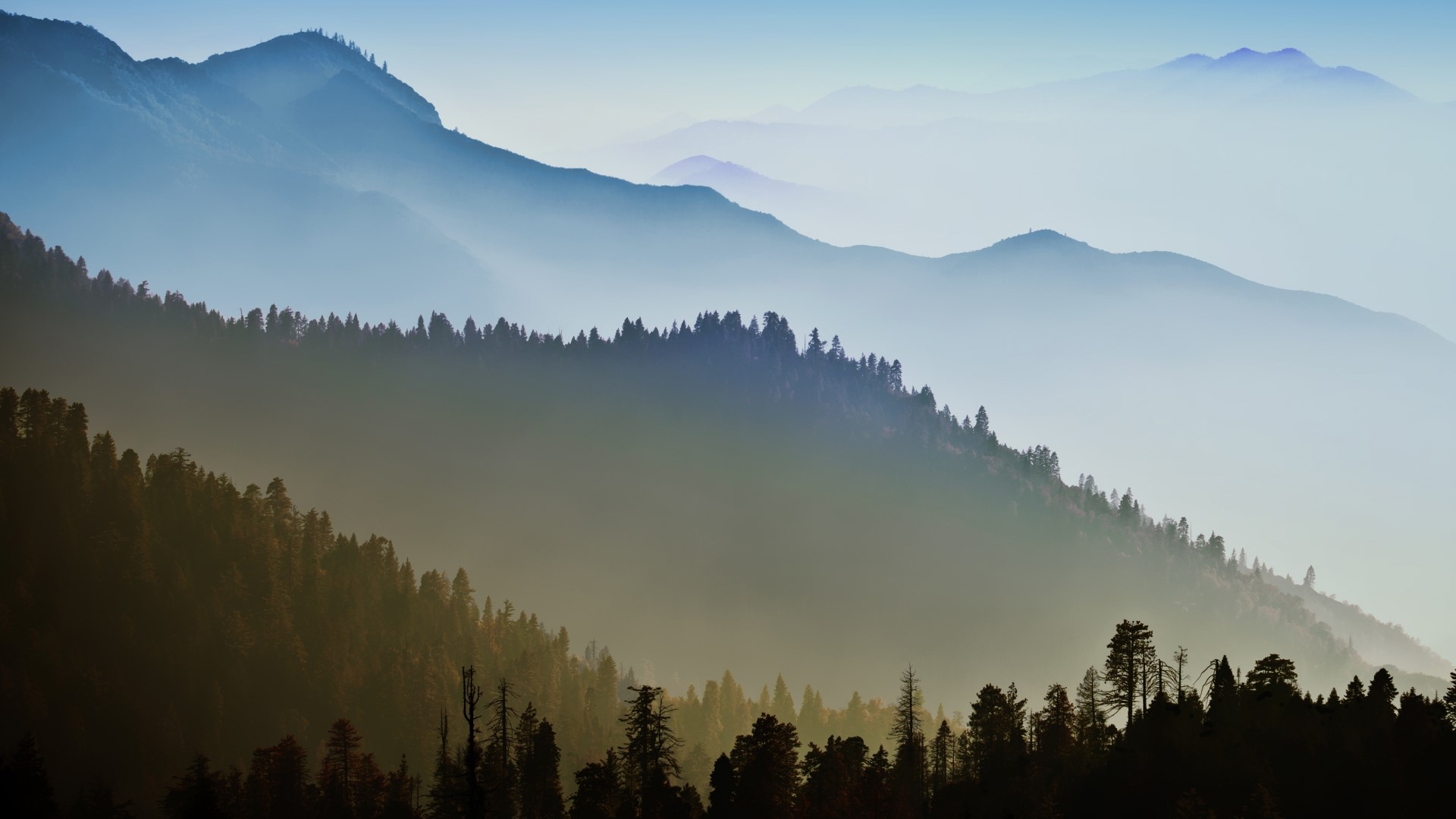 Misty Mountains Scenery HD Wallpaper