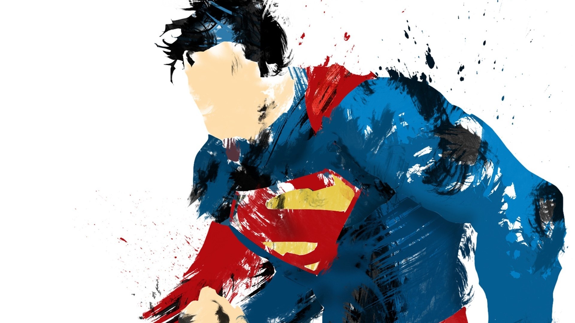 Superman painted in abstract style HD Wallpaper