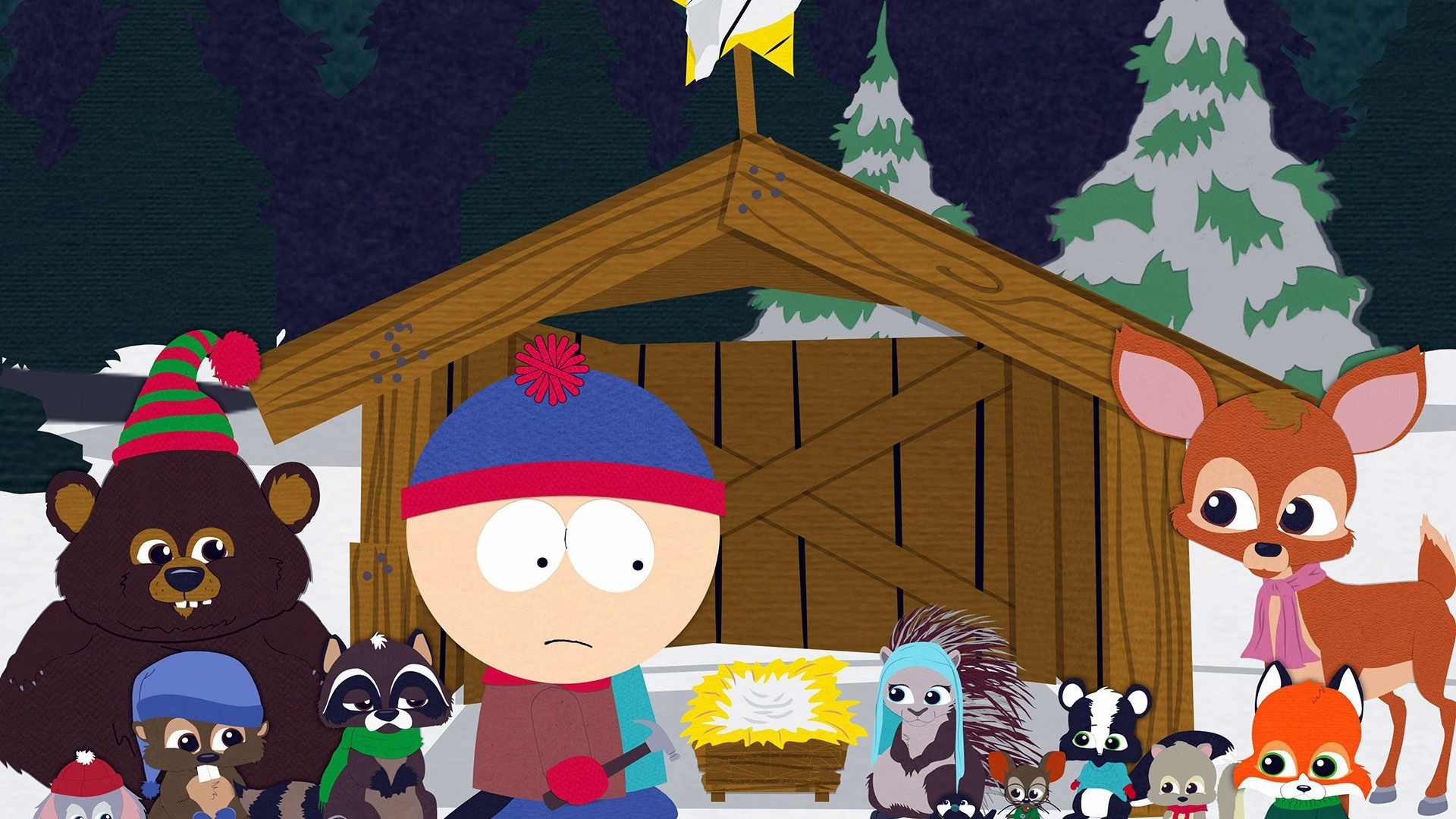 Stan and the Christmas Critters from South Park HD Wallpaper