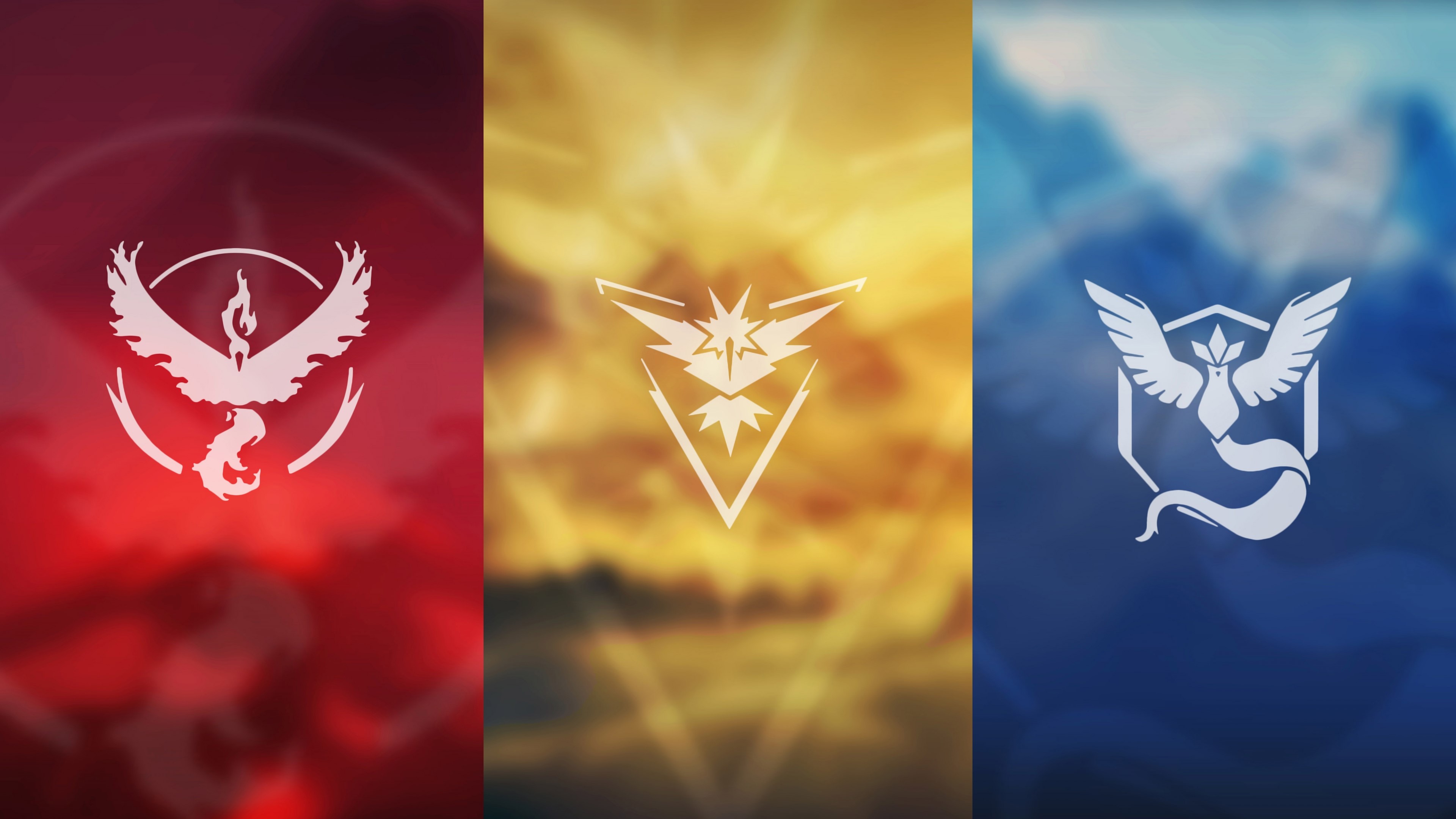 Pokemon Go Teams: Valor, Mystic, and Instinct HD Wallpaper