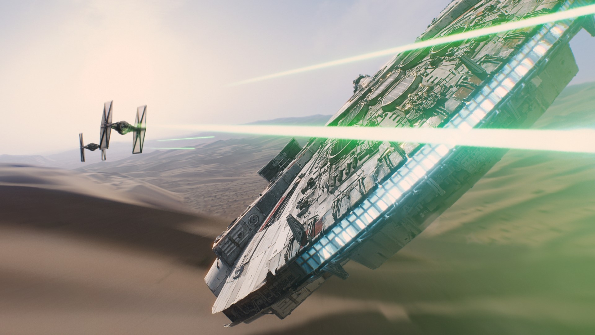 Star Wars TIE Fighters Attack Millennium Falcon HD Wallpaper