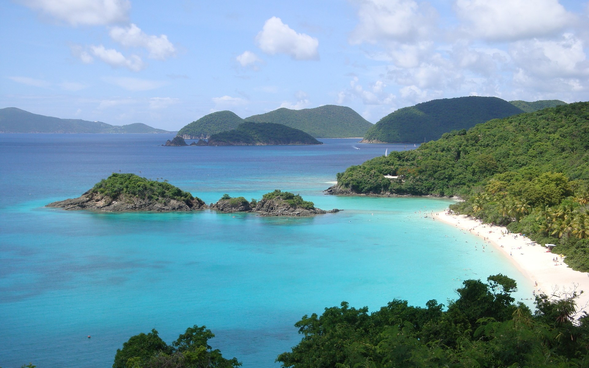 Trunk Bay, St. John, US Virgin Islands HD Wallpaper