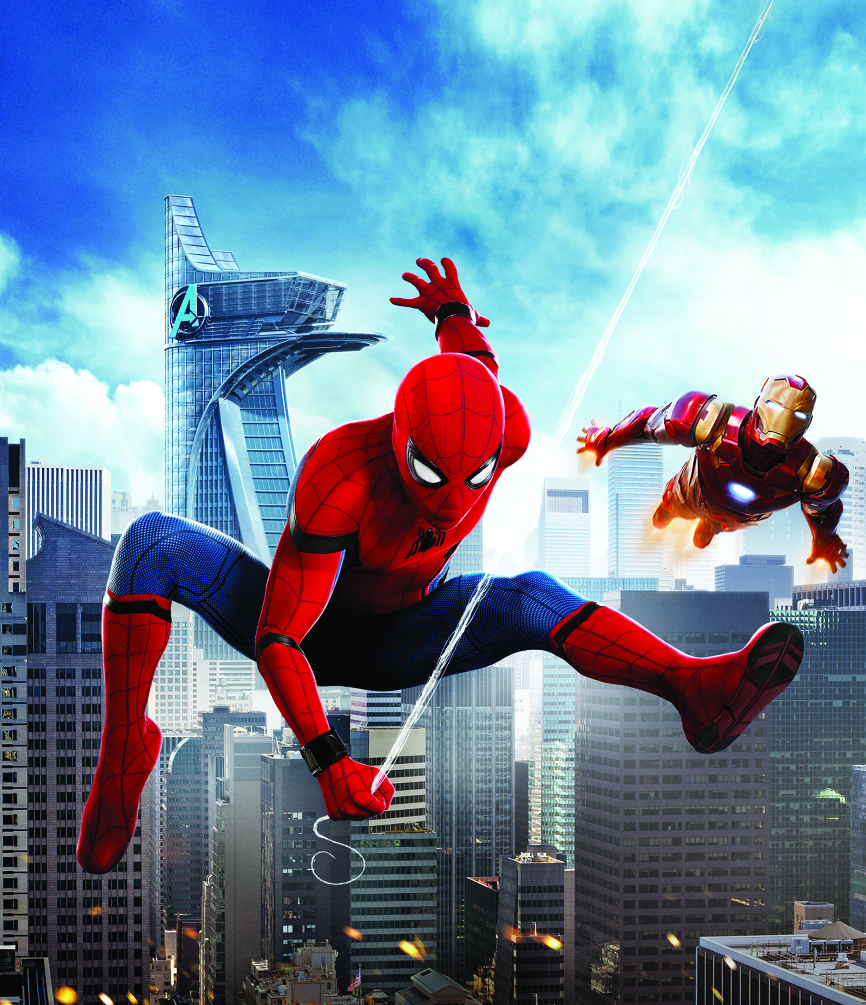 Spider-Man and Iron Man in New York City HD Wallpaper