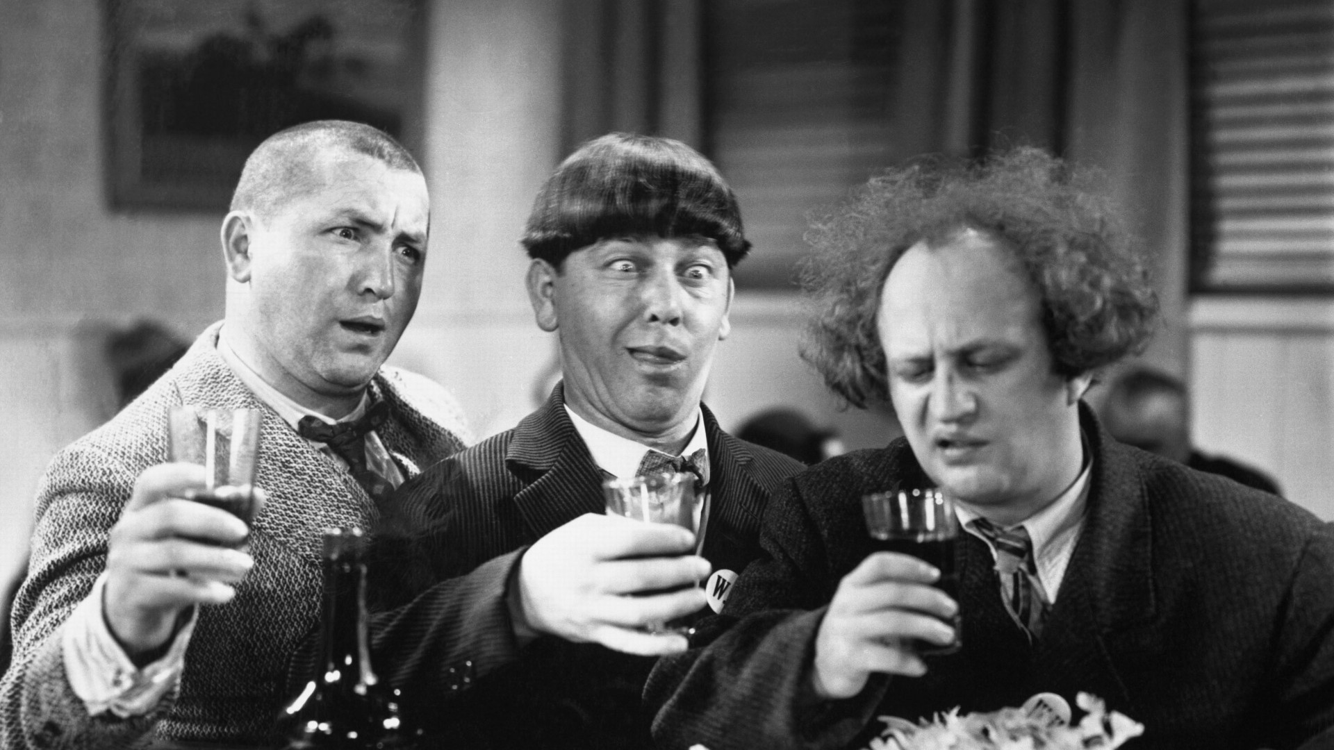 The Three Stooges Have A Drink HD Wallpaper