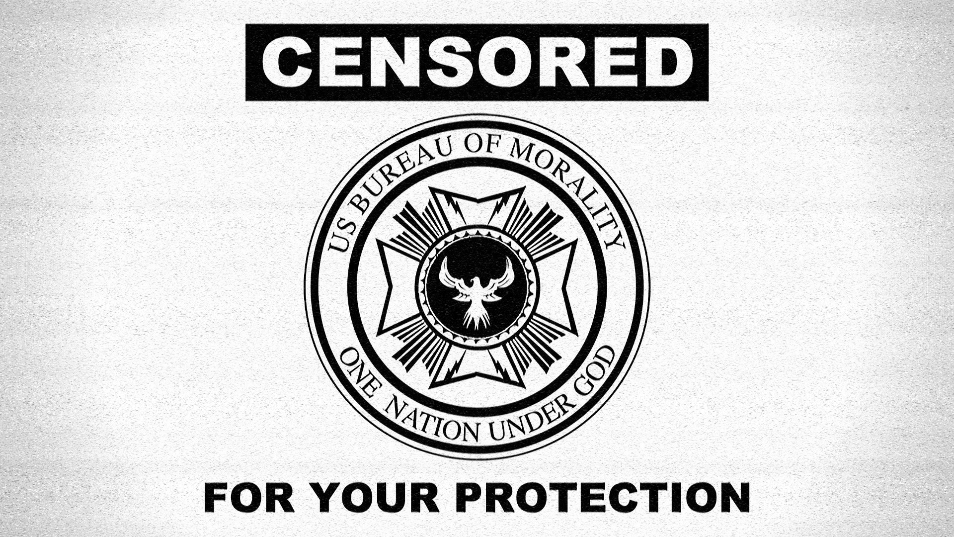 Censored US Bureau of Morality For Your Protection HD Wallpaper