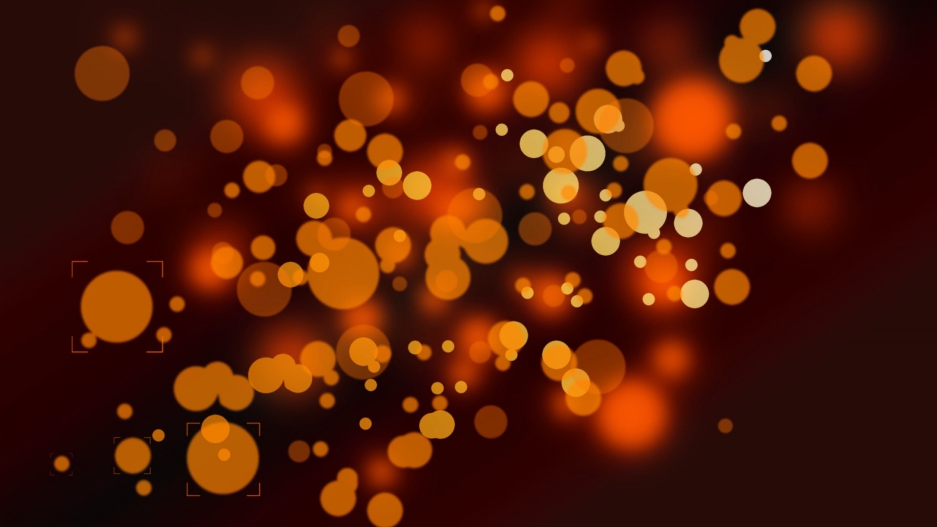 Orange Bokeh Lights HD Wallpaper