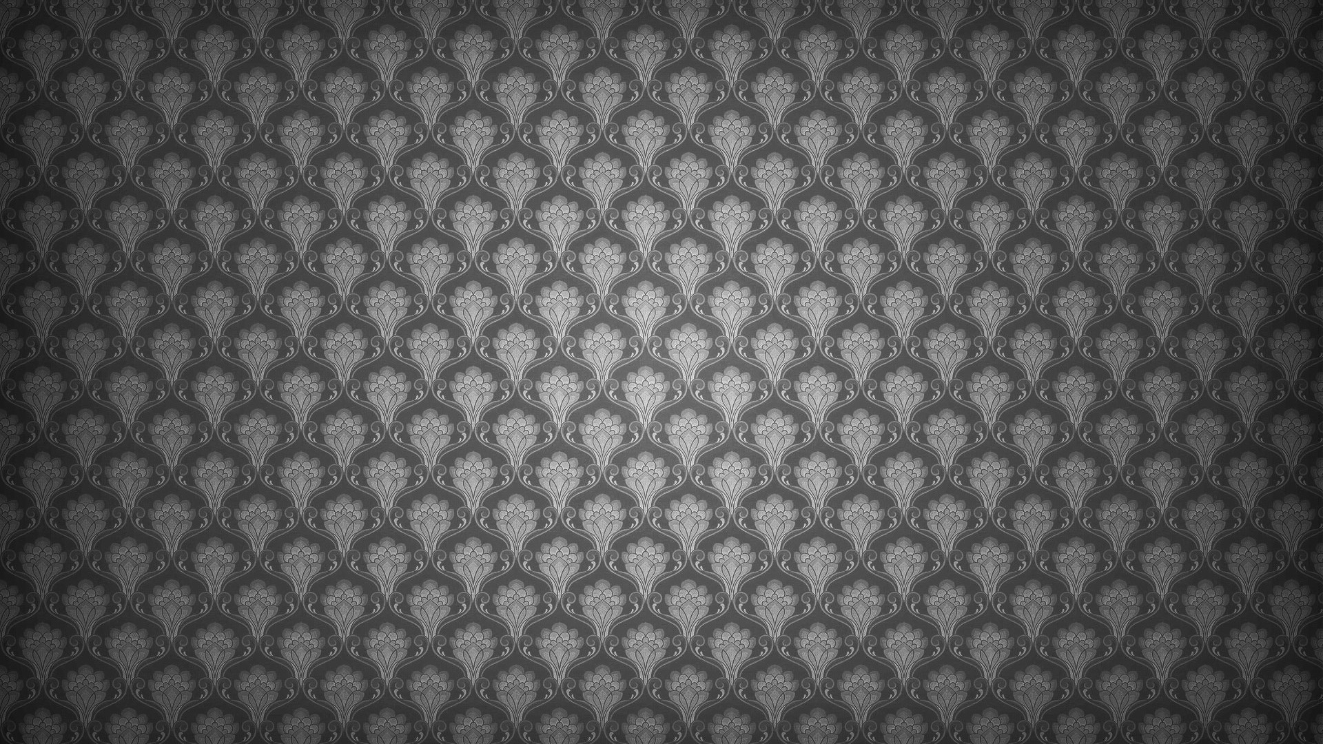 Gray floral damask pattern HD Wallpaper