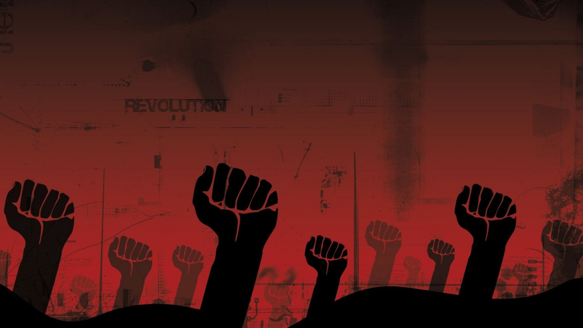 Revolution fists raised HD Wallpaper