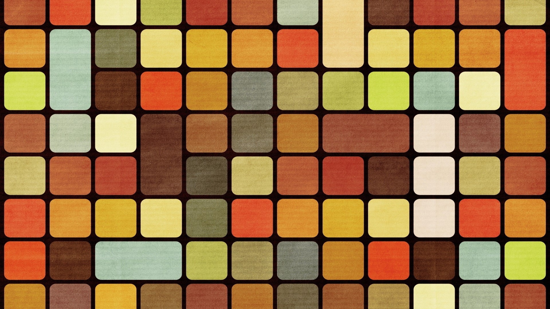 Retro Color Blocks Pattern HD Wallpaper
