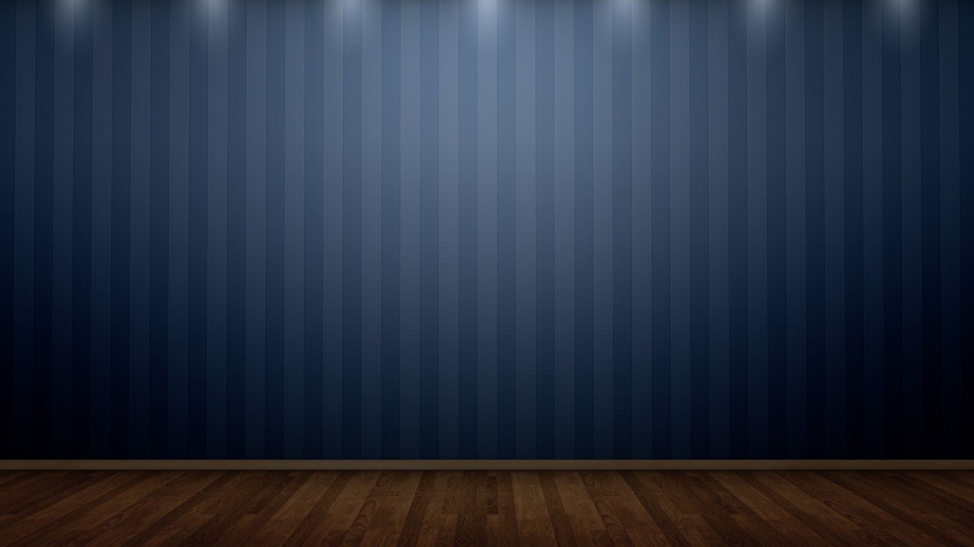 Wooden stage with blue striped wall HD Wallpaper