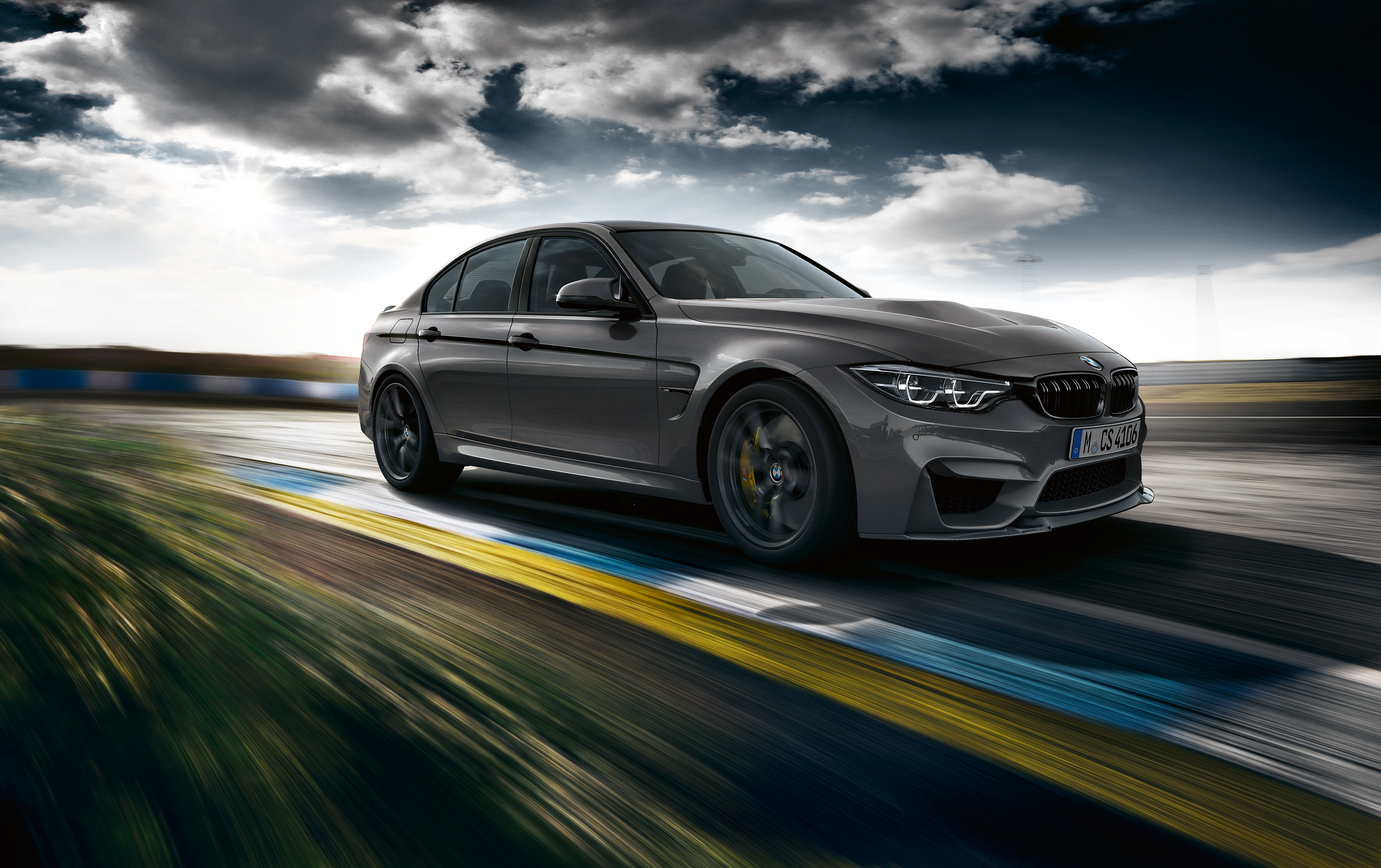 2018 BMW M3 CS on a Racetrack HD Wallpaper