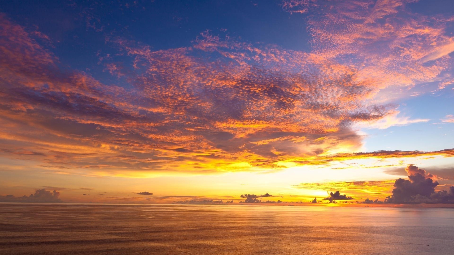 Indonesian Sunset Over the Ocean HD Wallpaper
