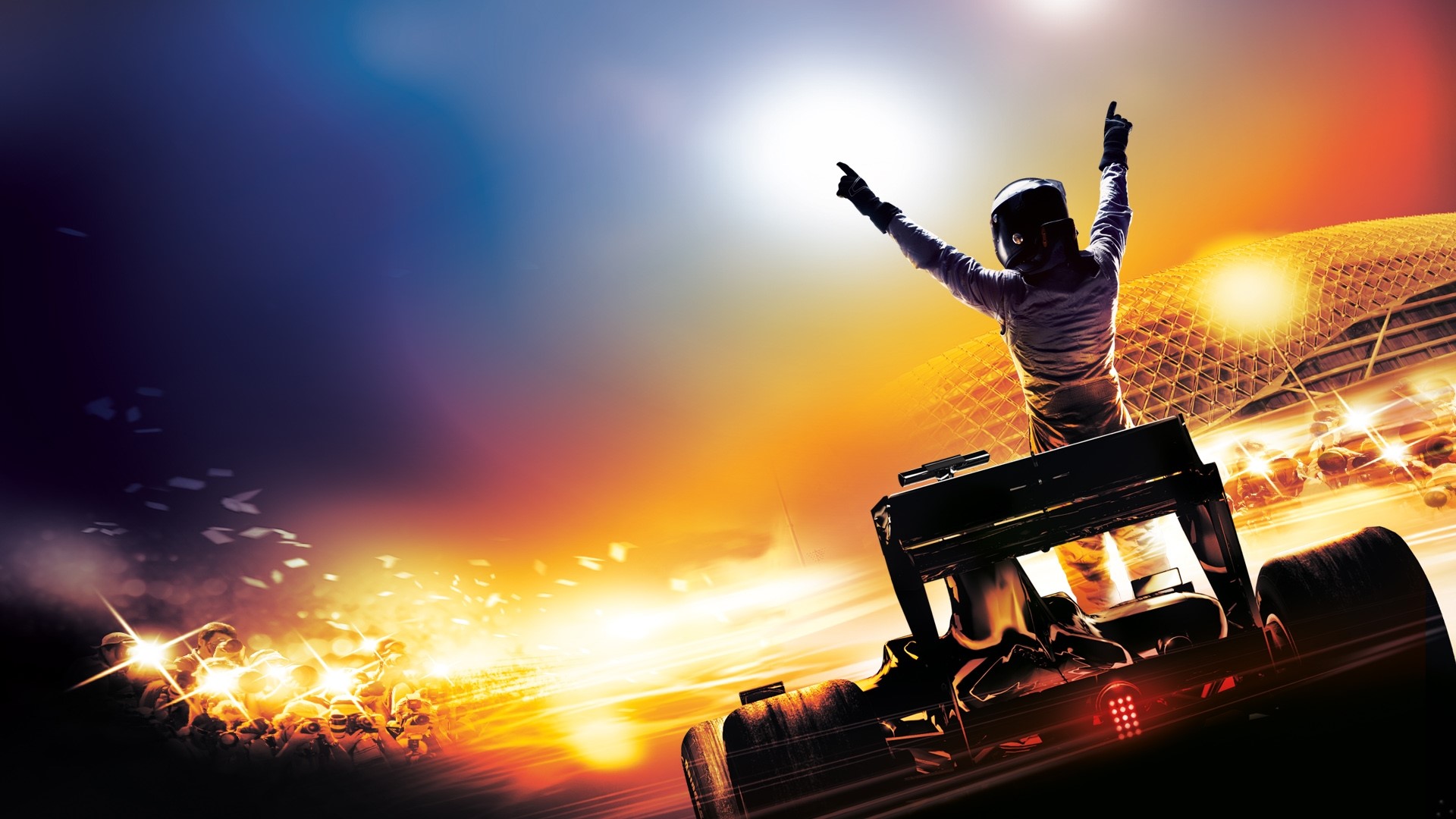 Formula 1 Winner Celebrating Victory HD Wallpaper