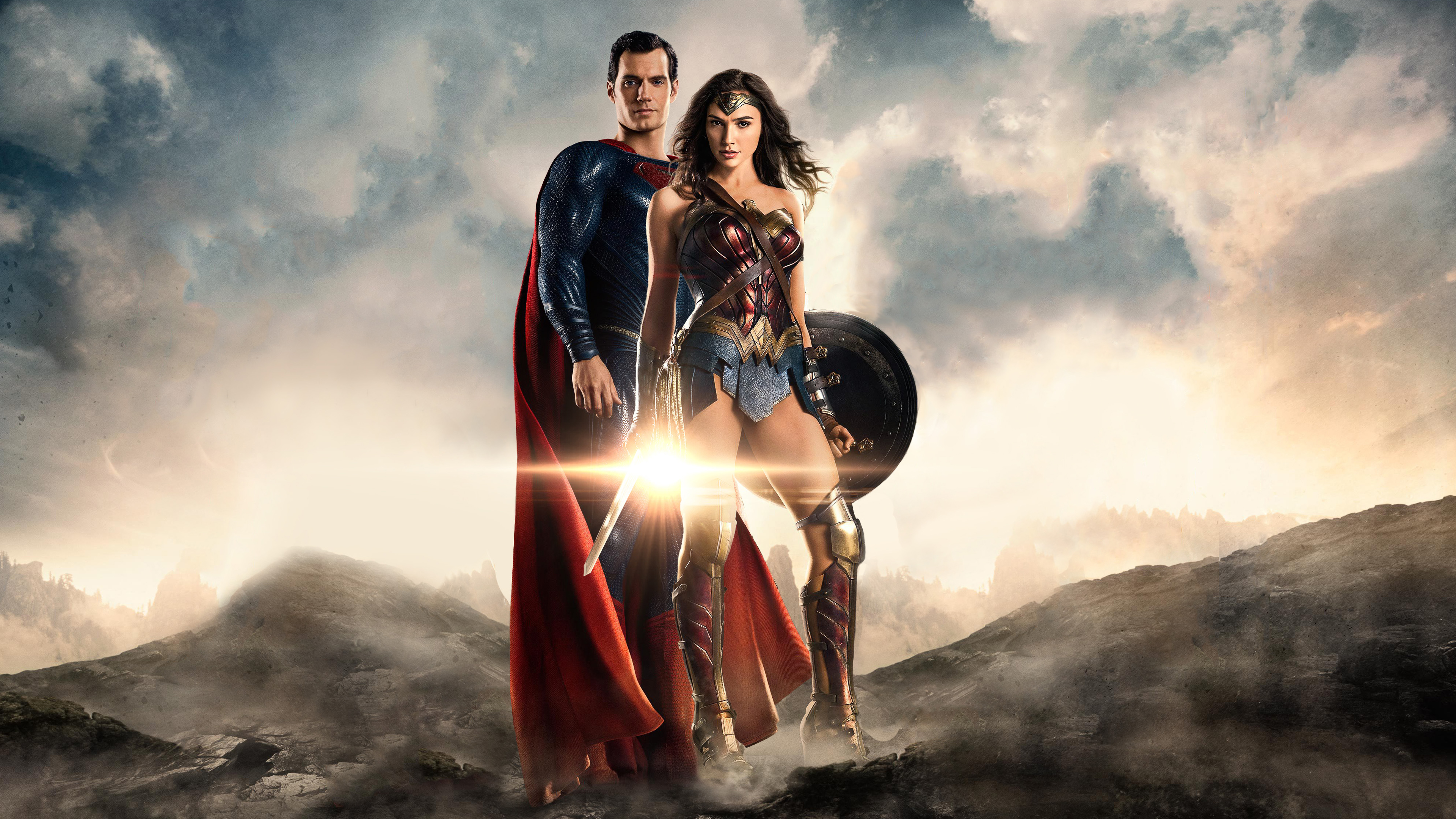 Superman and Wonder Woman from Justice League 4K HD Wallpaper