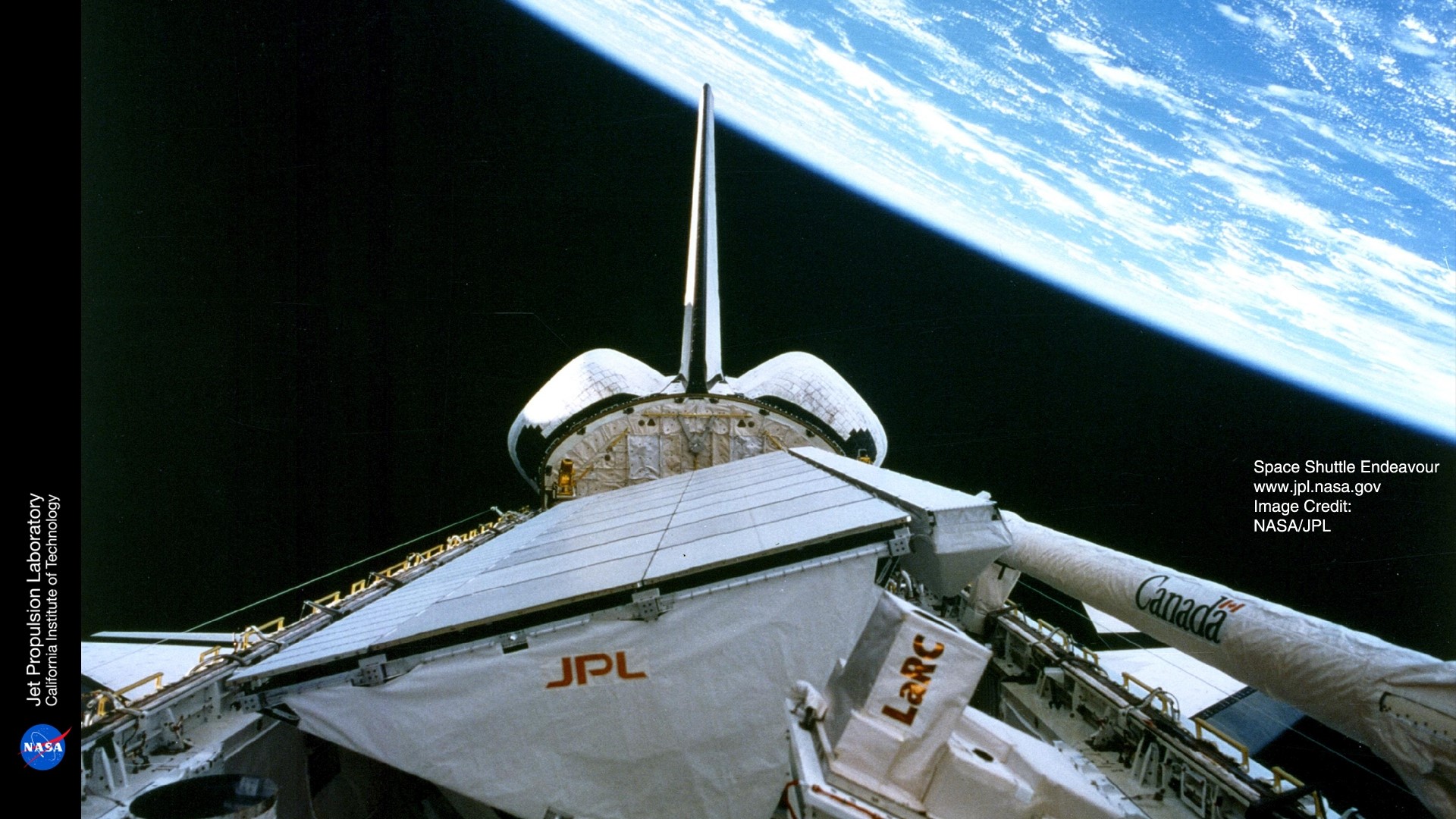 Space Shuttle Endeavour in Orbit HD Wallpaper