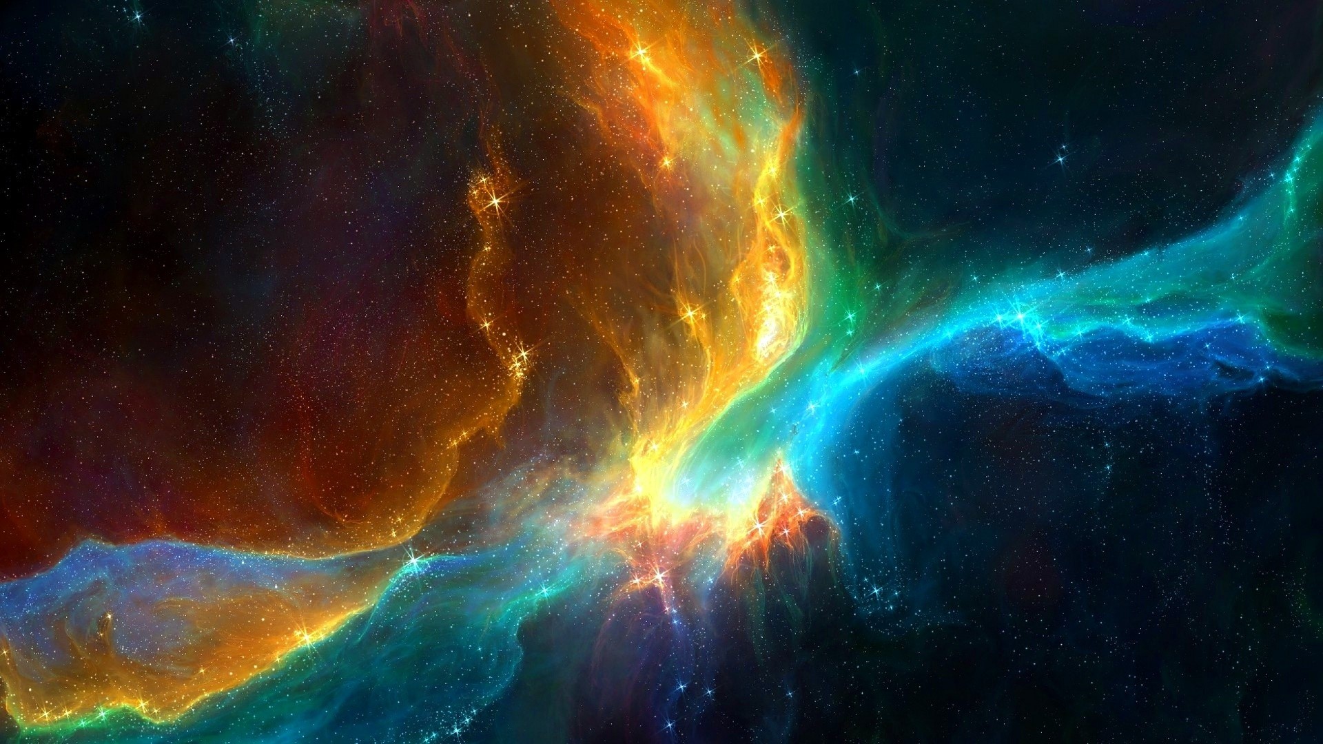 Deep Space Nebula with Stars HD Wallpaper