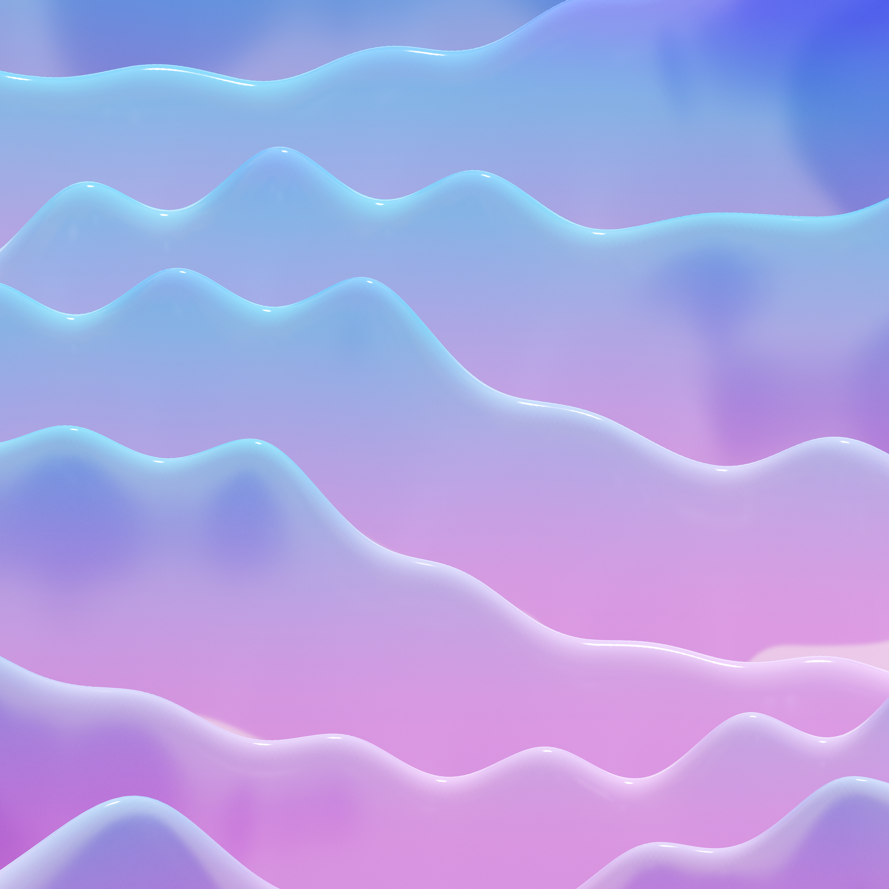Abstract fluid waves in pastel colors HD Wallpaper