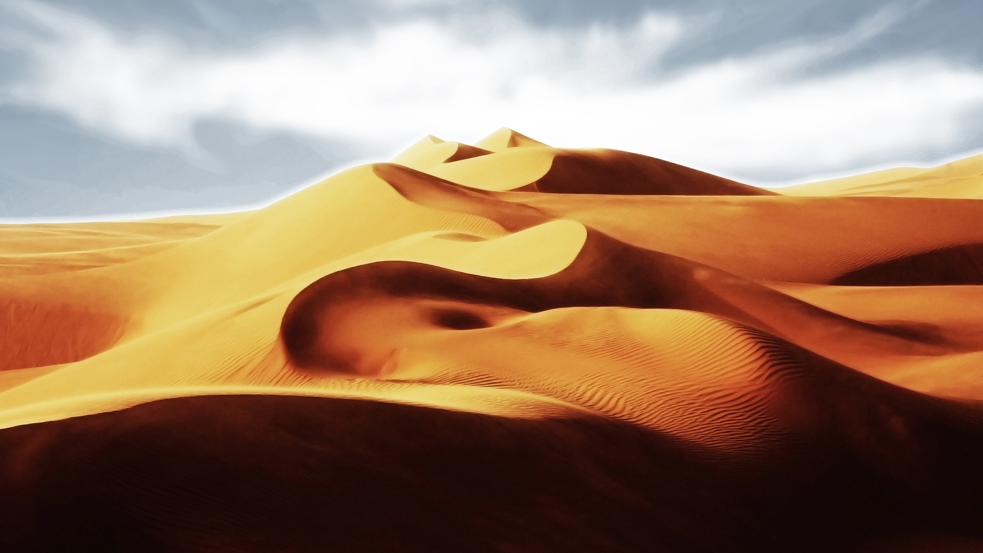 Desert Sand Dunes Landscape HD Wallpaper