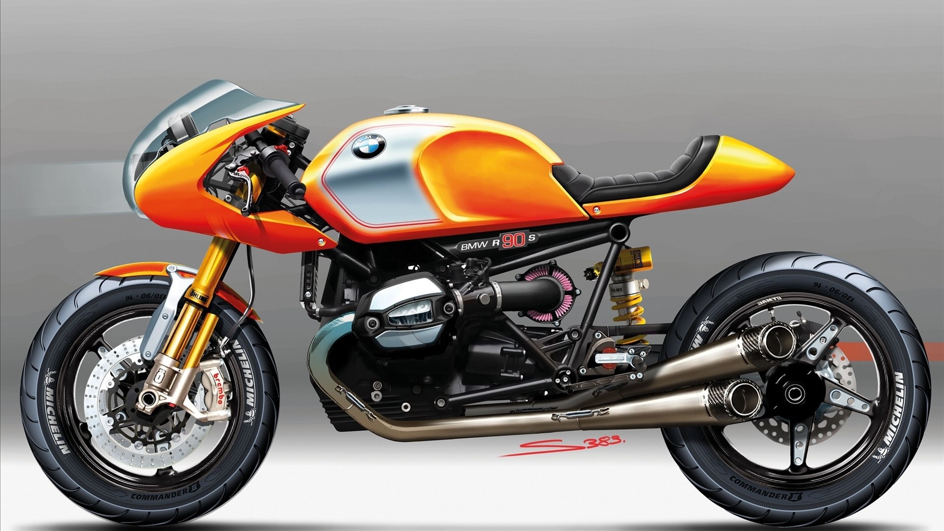 BMW R nineT Concept Ninety motorcycle HD Wallpaper