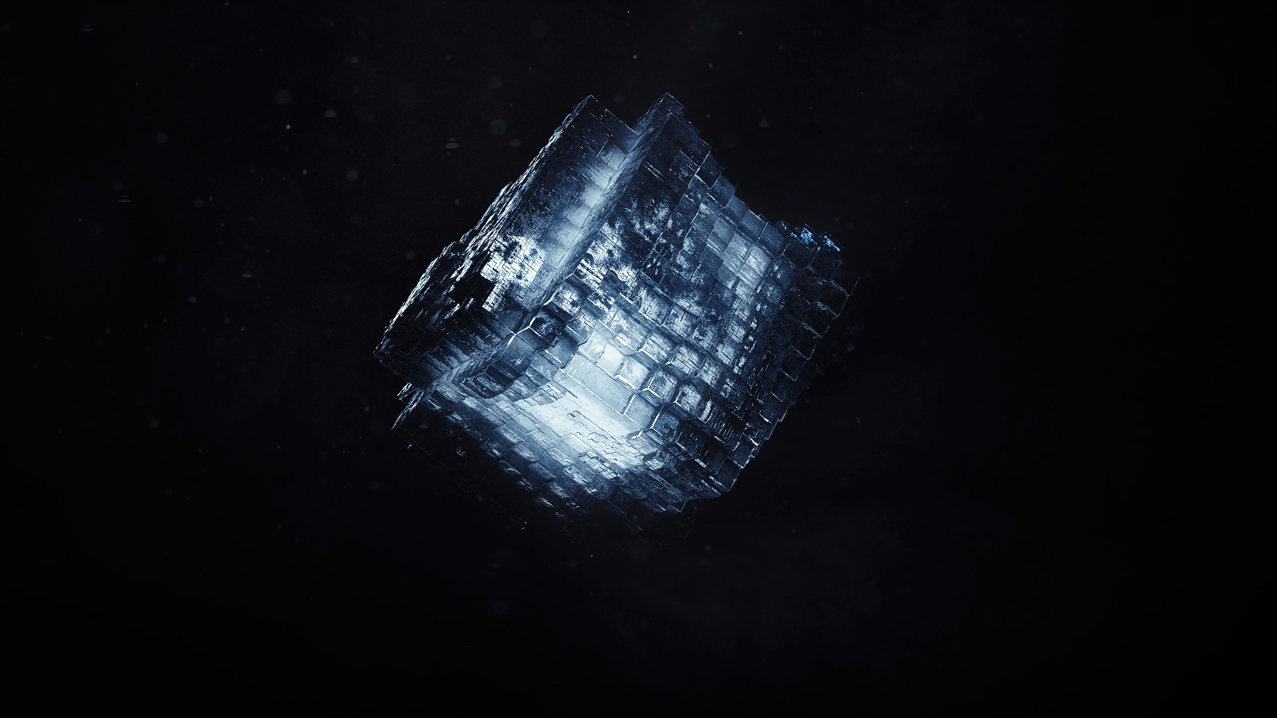 Abstract ice cube CGI render HD Wallpaper