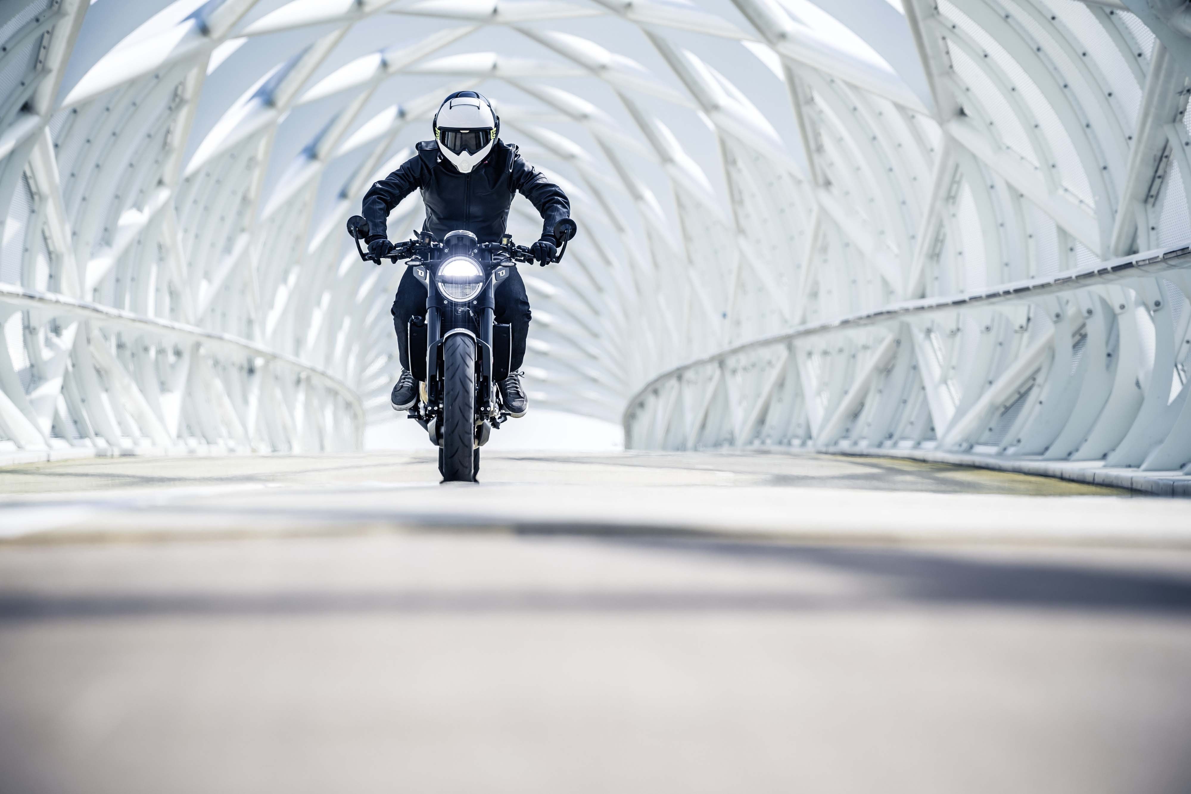 2018 Husqvarna Vitpilen 701 motorcycle on a bridge HD Wallpaper