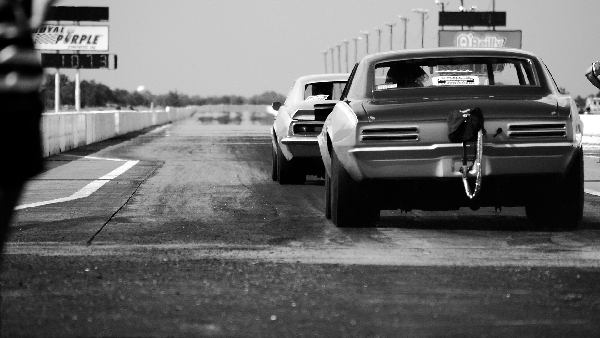 Classic Drag Racing Cars on Track HD Wallpaper