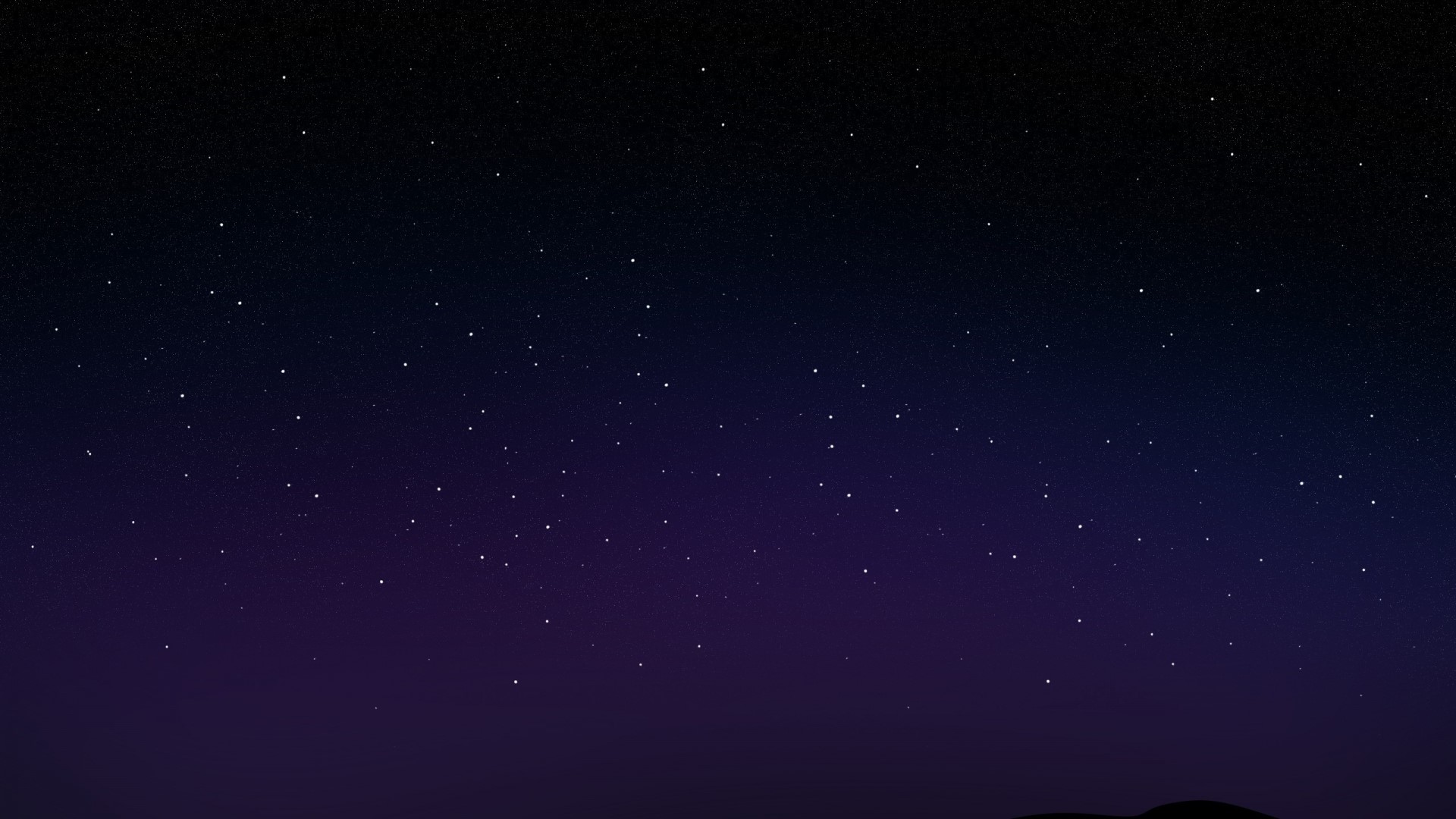 Dark Starry Night Sky Over Landscape HD Wallpaper