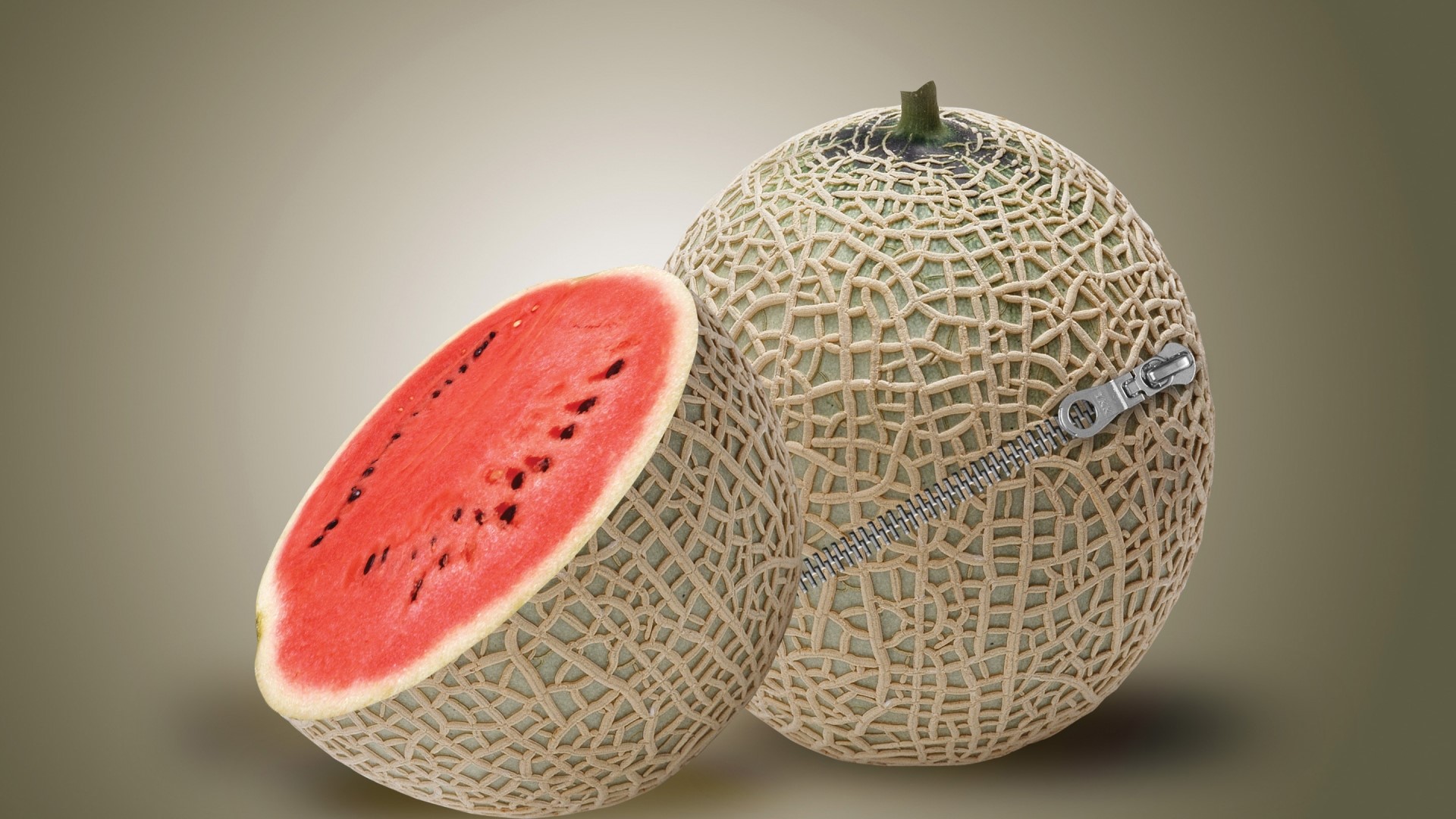 Creative Watermelon with Zipper HD Wallpaper