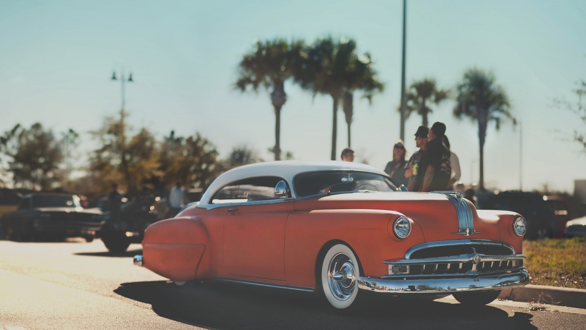 Orange and white Pontiac Silver Streak car HD Wallpaper